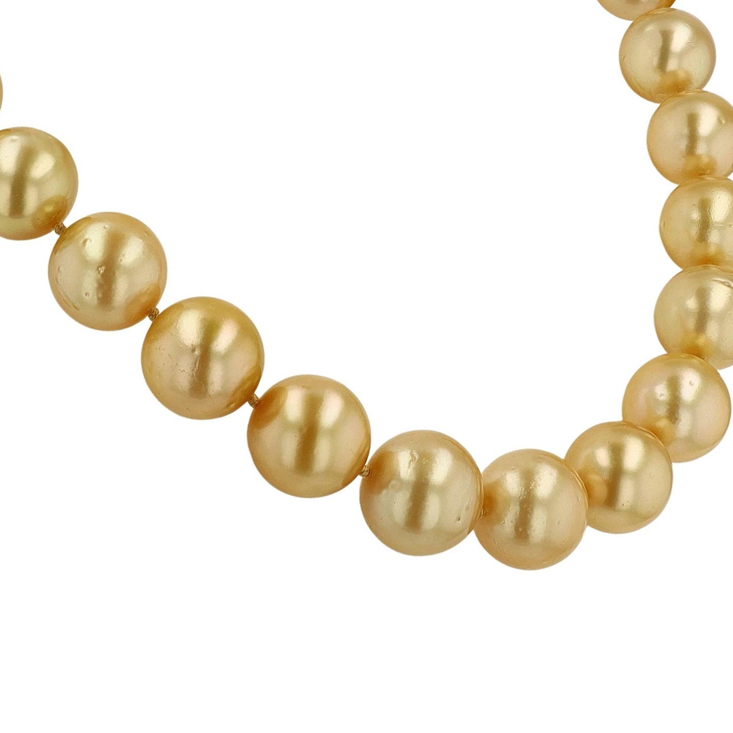Graduated Golden South Sea Pearl Necklace