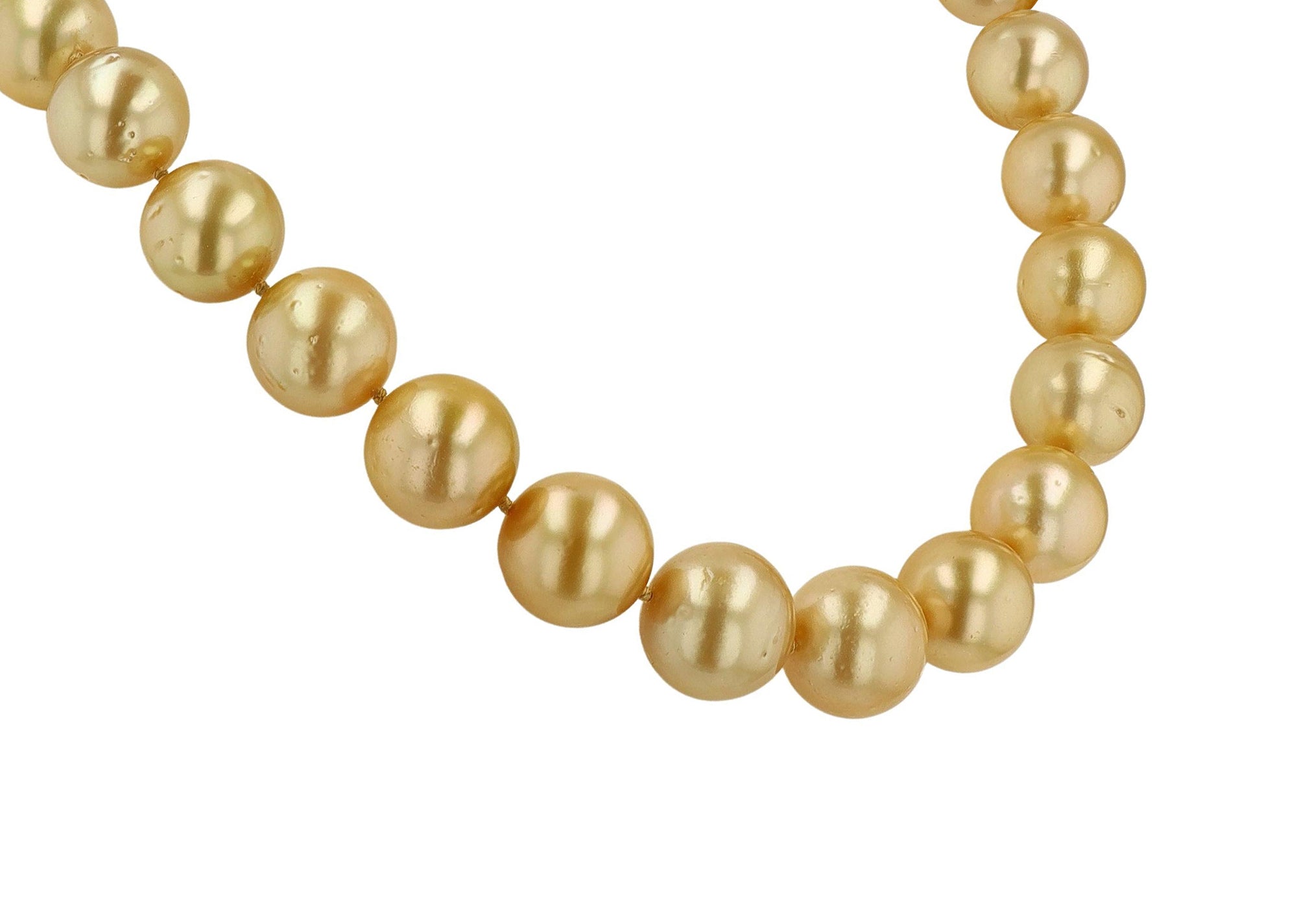 Graduated Golden South Sea Pearl Necklace