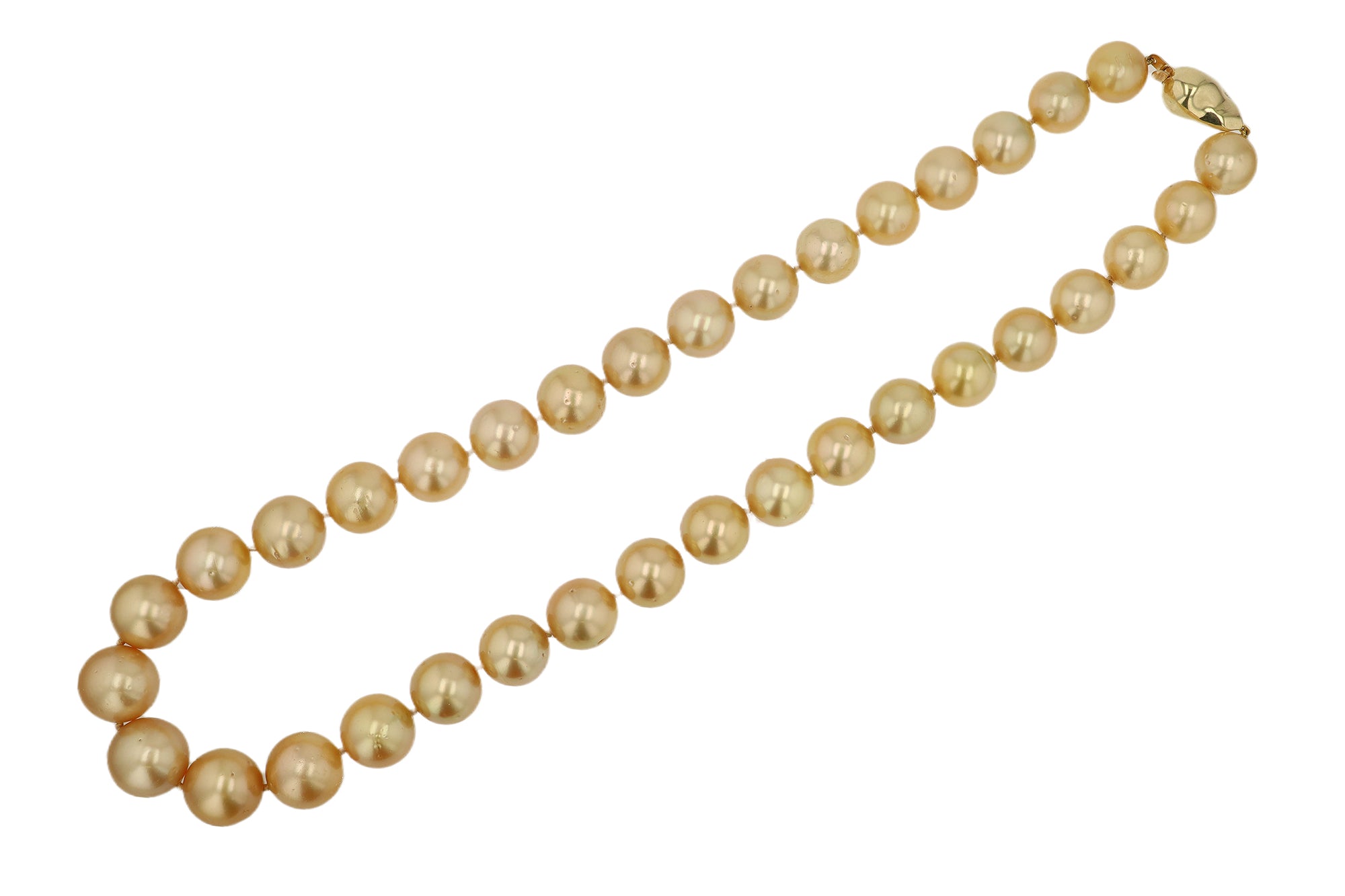 Graduated Golden South Sea Pearl Necklace
