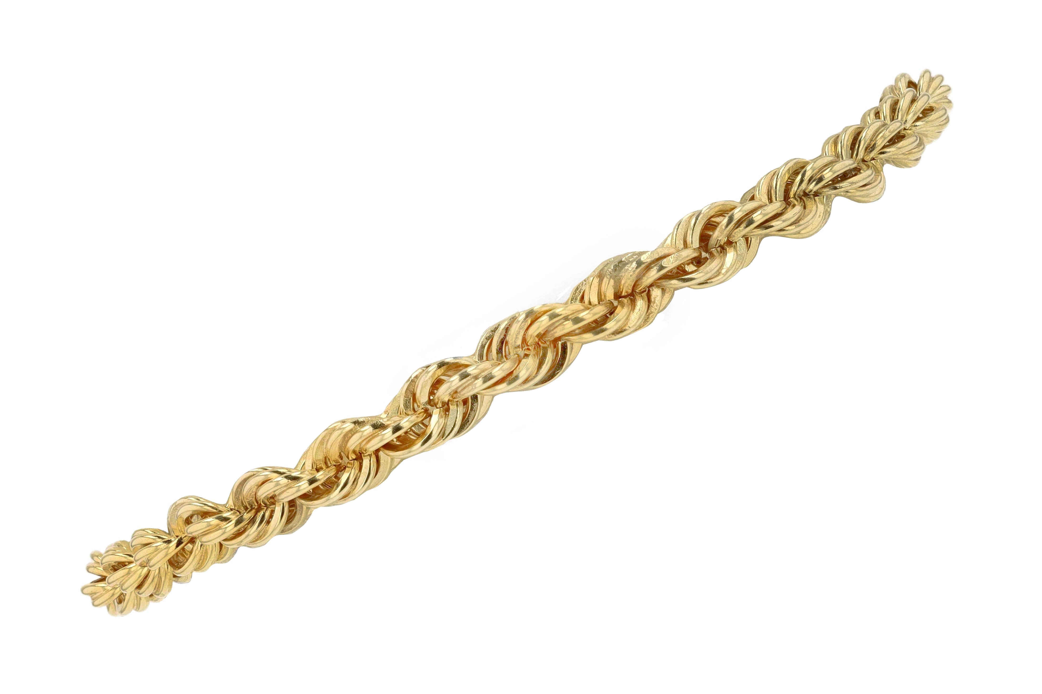 Vintage Gold Rope Chain Bracelet