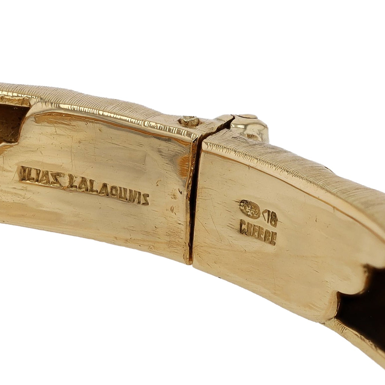 Ilias Lalaounis Designer 18k Gold Fish Bangle Bracelet