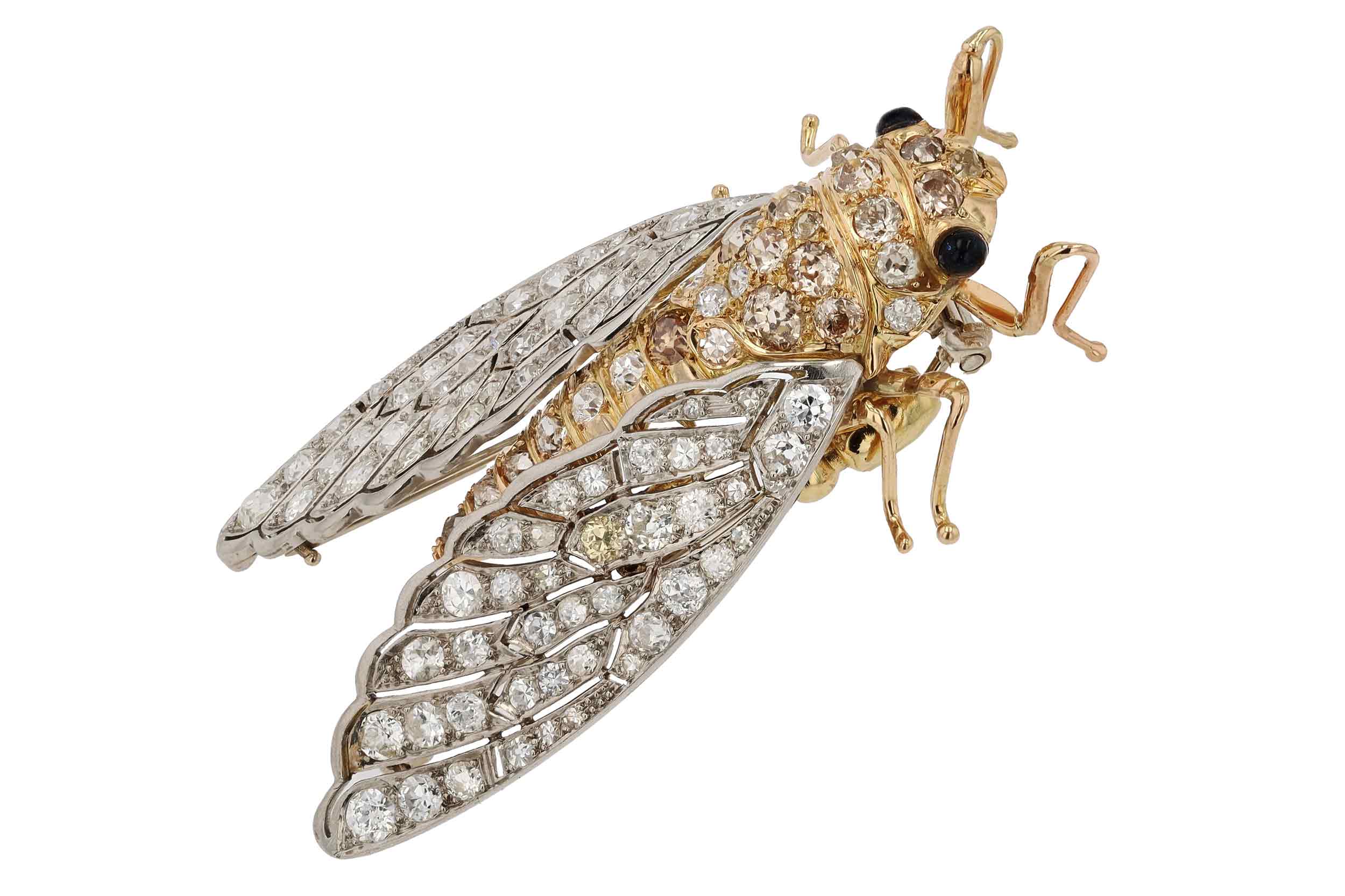 Interesting Insect Cicada Diamond Brooch Pin