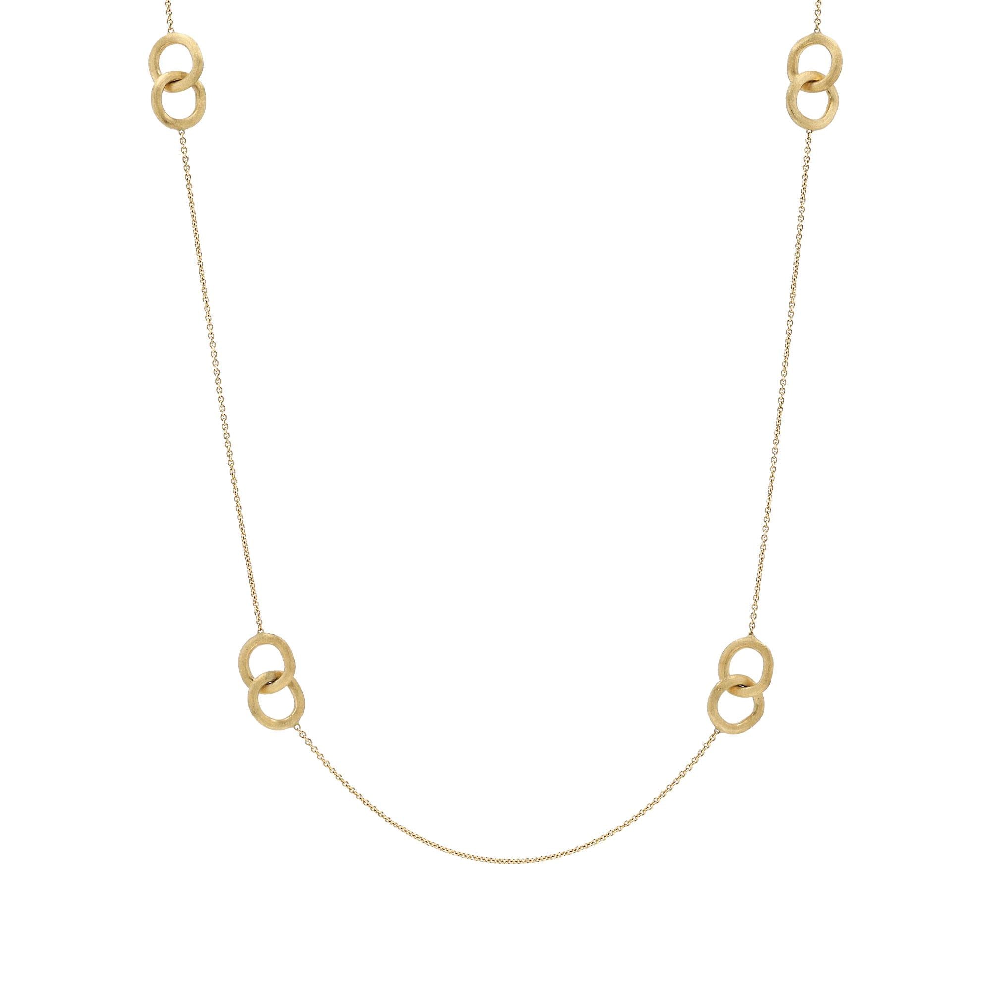 Vintage Signed Marco Bicego 18k Gold 36" Interlocking Link Necklace