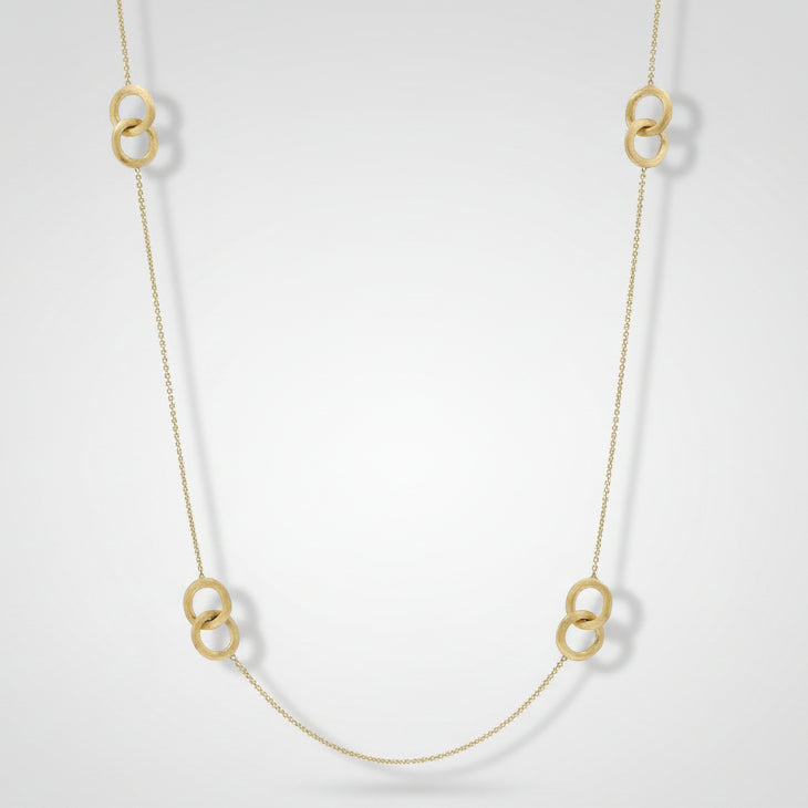 Vintage Signed Marco Bicego 18k Gold 36" Interlocking Link Necklace