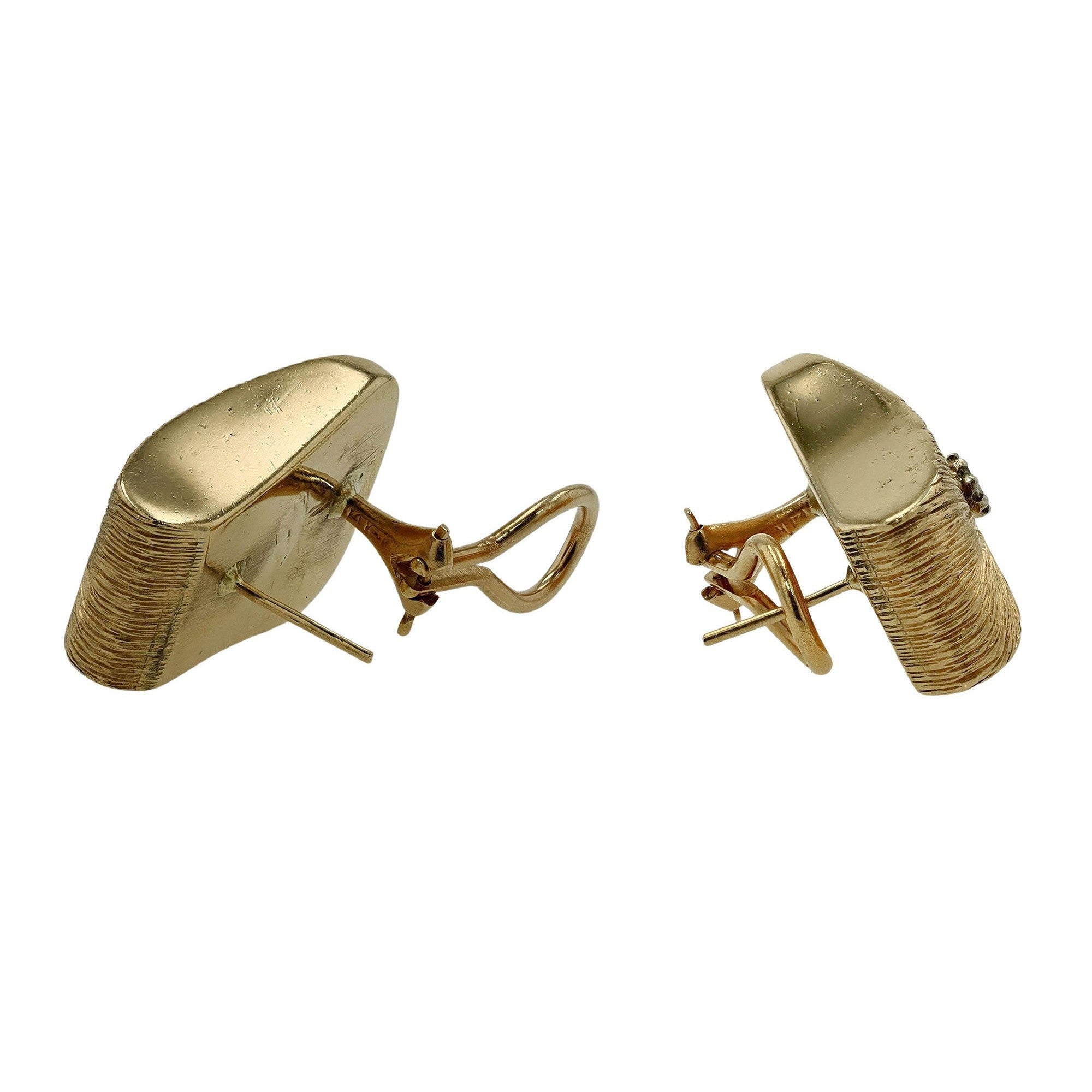 Mid Century Space Age Starburst Diamond Earrings