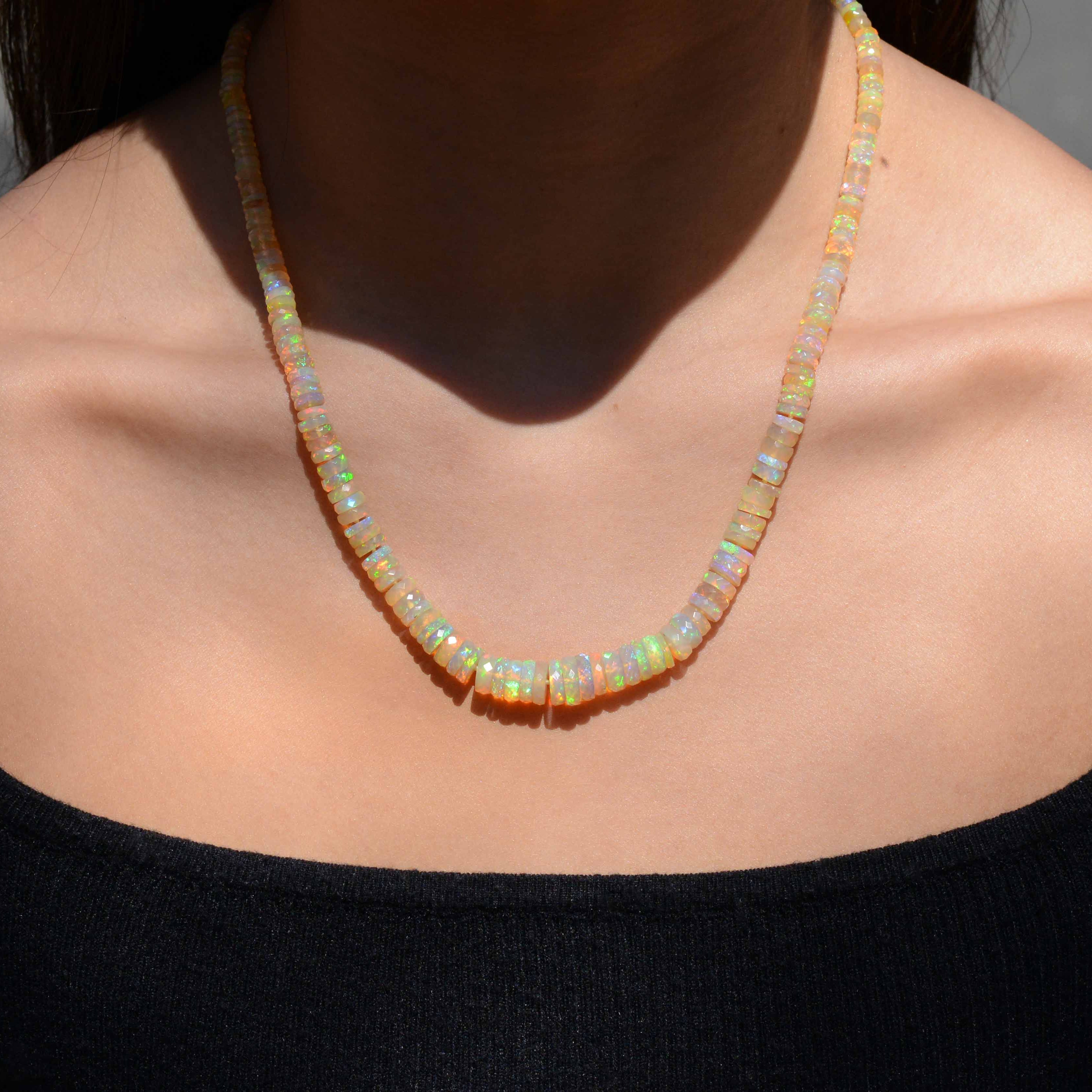 New 42 Carat Opal Beads Necklace