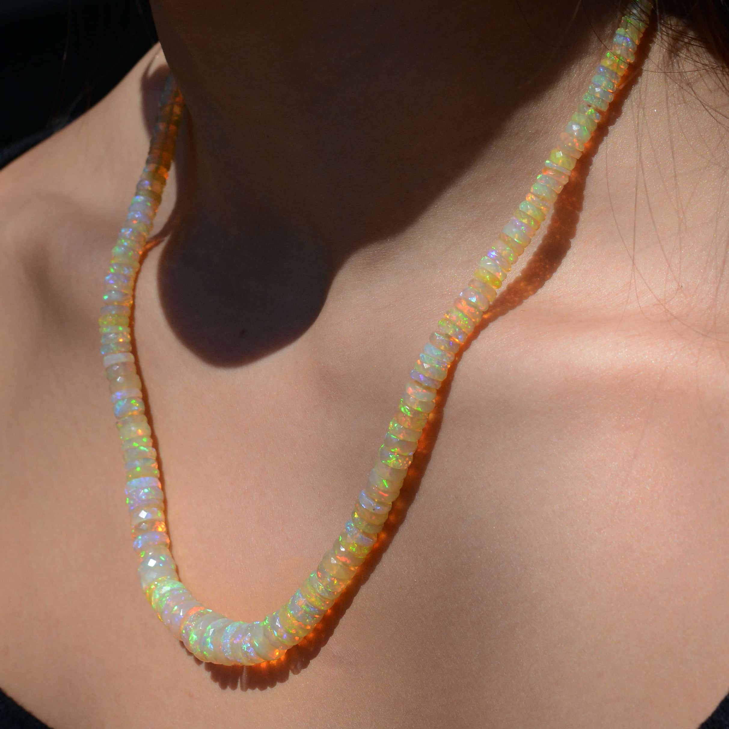 New 42 Carat Opal Beads Necklace