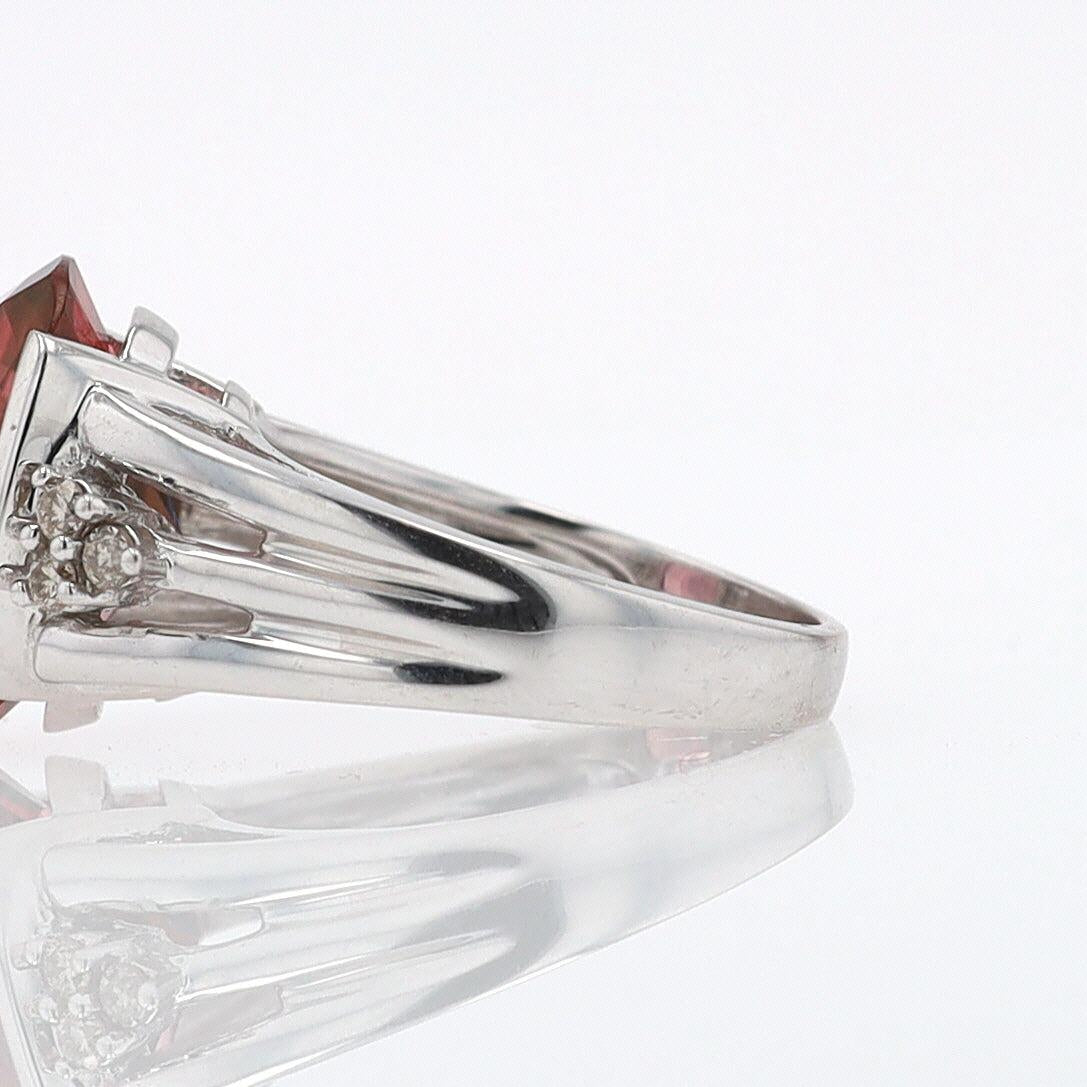 Retro 6.05 Carat Padparascha Peach Tourmaline Oval Engagement Ring