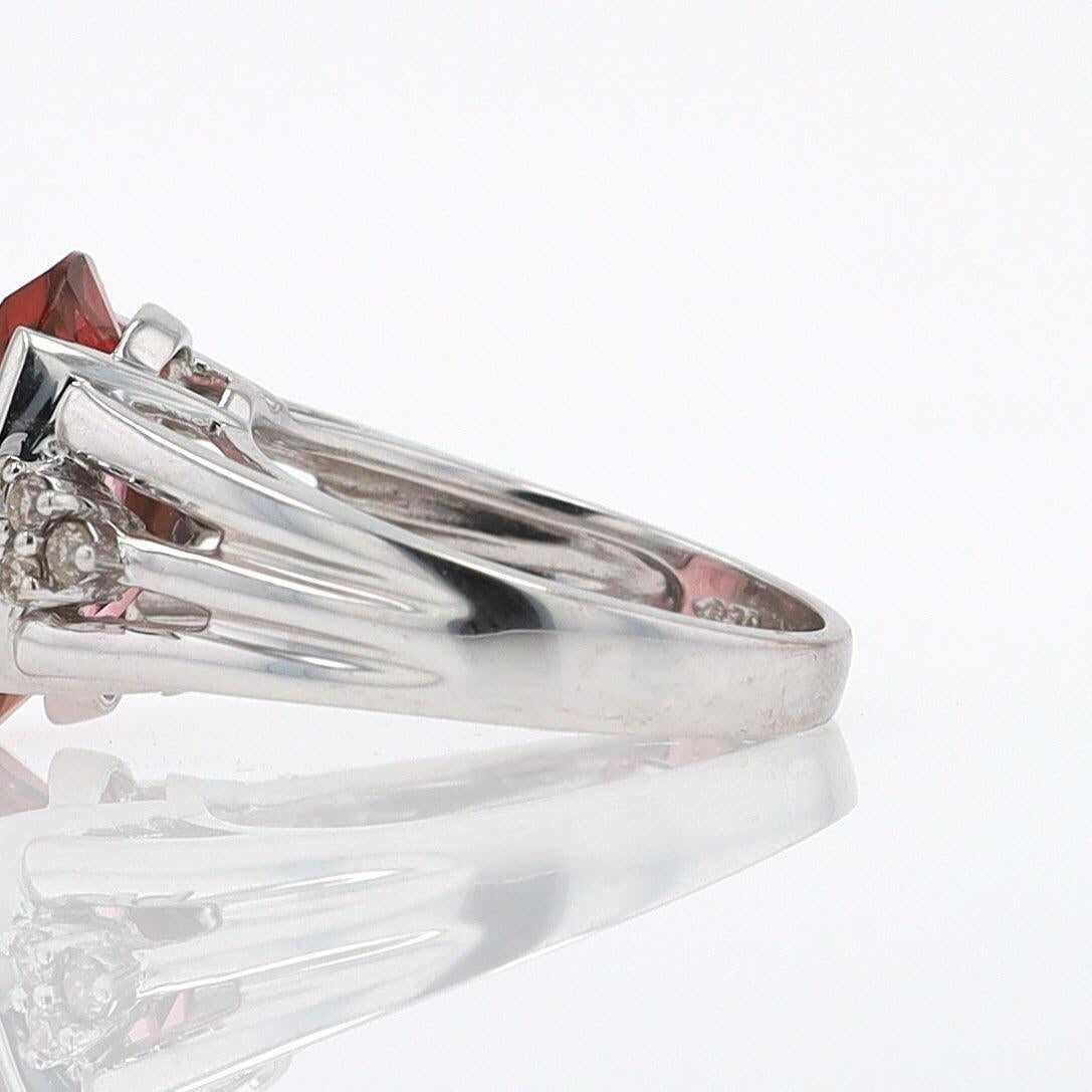 Retro 6.05 Carat Padparascha Peach Tourmaline Oval Engagement Ring