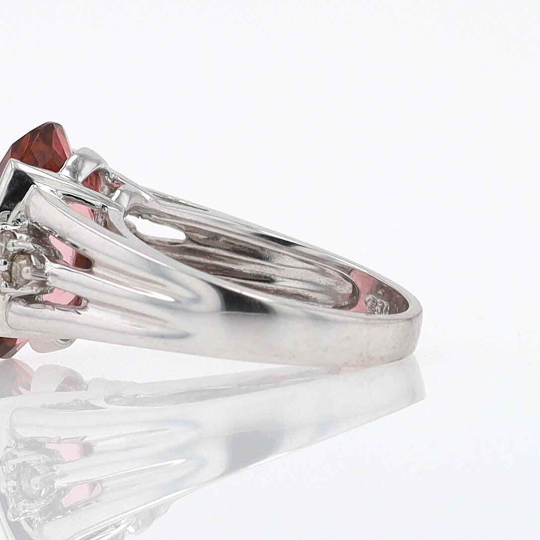 Retro 6.05 Carat Padparascha Peach Tourmaline Oval Engagement Ring