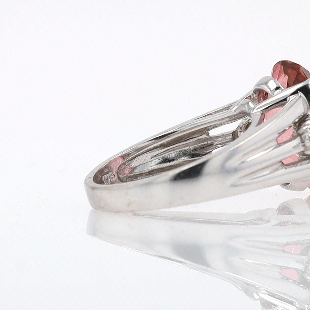 Retro 6.05 Carat Padparascha Peach Tourmaline Oval Engagement Ring
