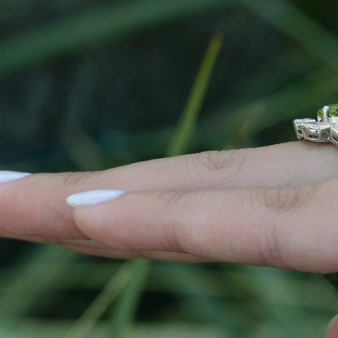 Retro C.D. Peacock Peridot Engagement Ring