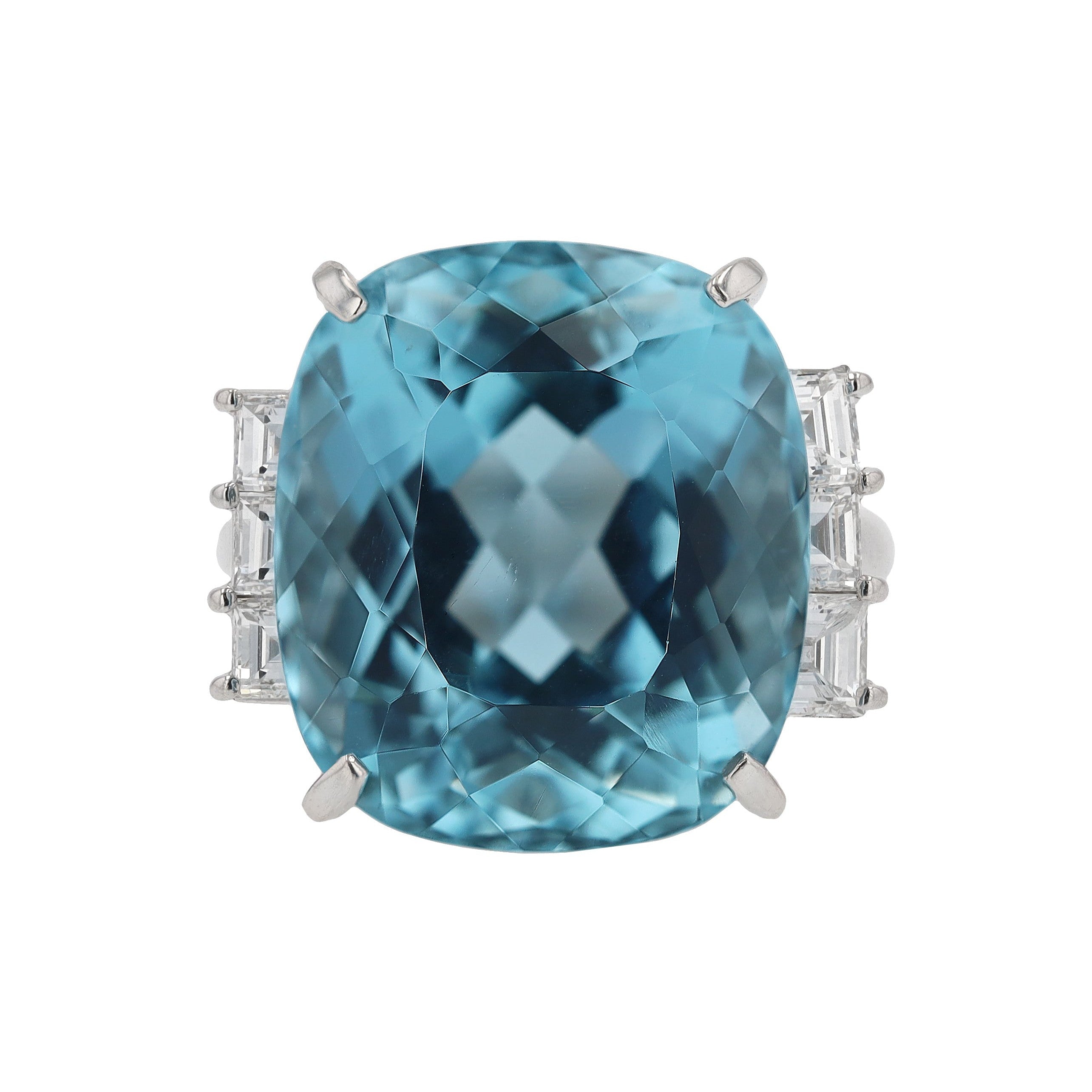 Large Aquamarine Cocktail Ring