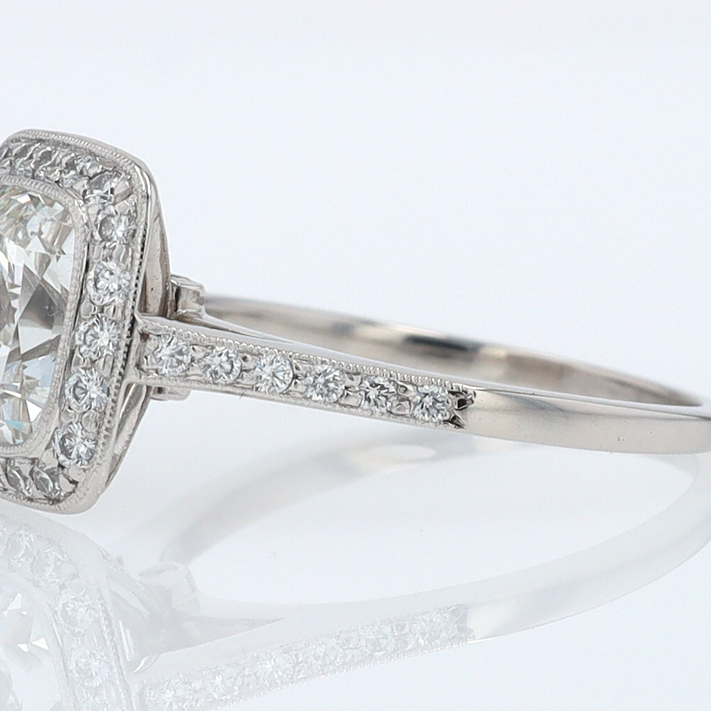 SOLD Tiffany & Co. 2.81 Carat Cushion Diamond Engagement Ring