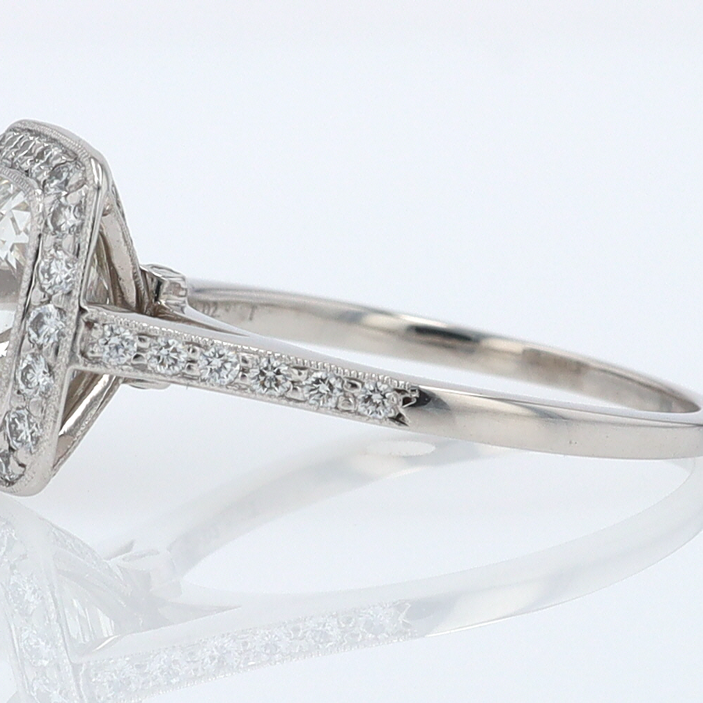 SOLD Tiffany & Co. 2.81 Carat Cushion Diamond Engagement Ring