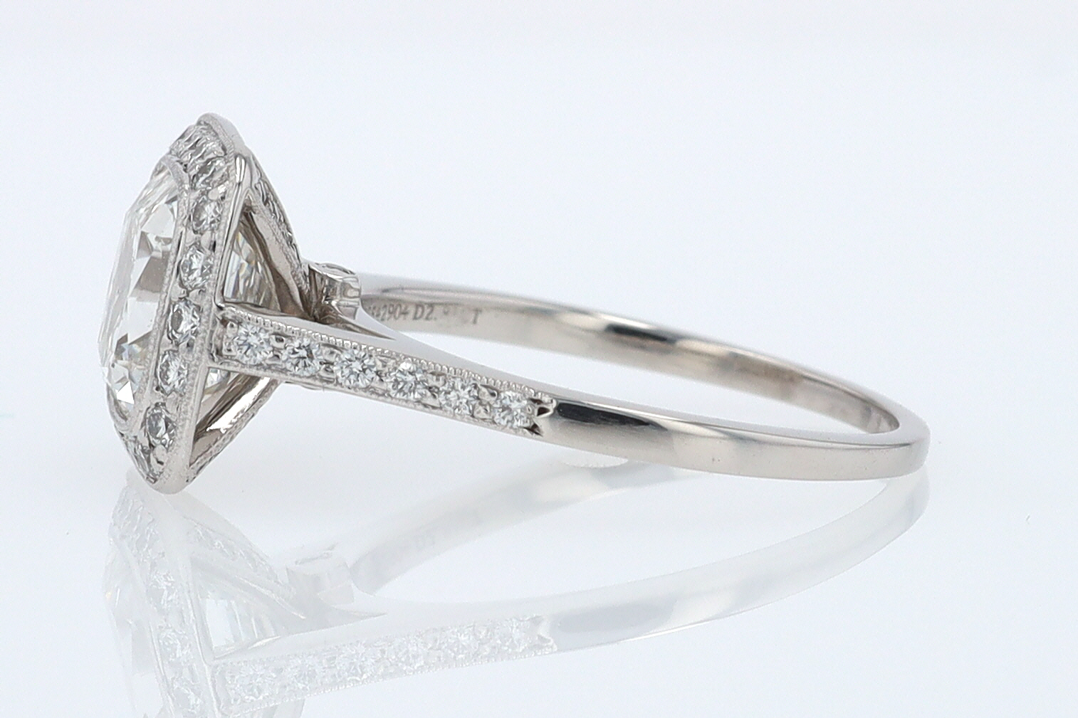 SOLD Tiffany & Co. 2.81 Carat Cushion Diamond Engagement Ring