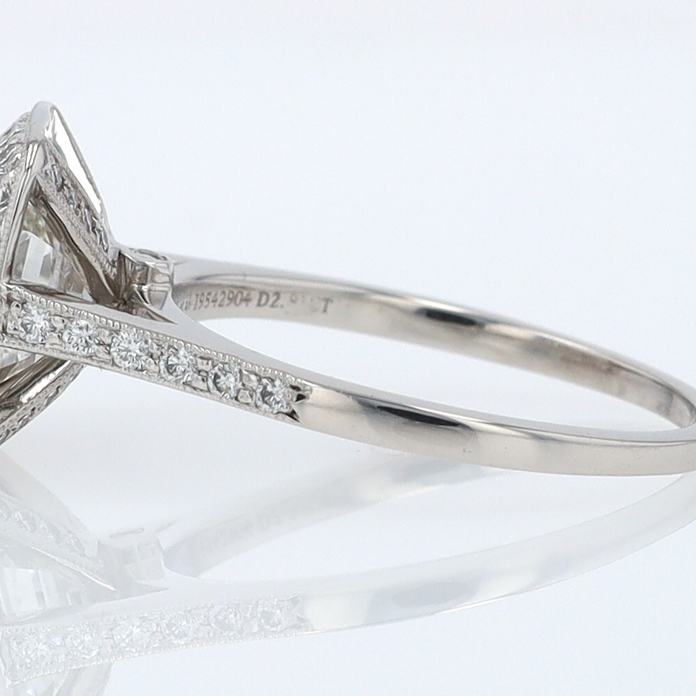 SOLD Tiffany & Co. 2.81 Carat Cushion Diamond Engagement Ring