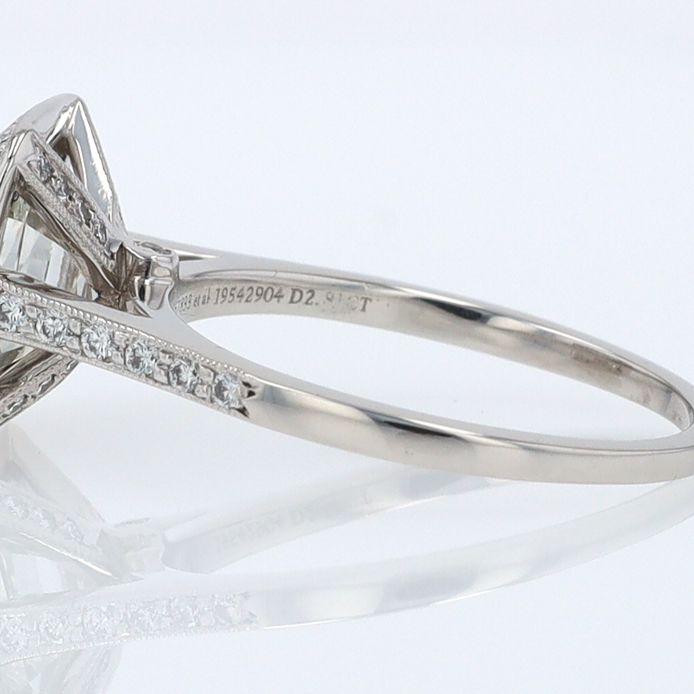 SOLD Tiffany & Co. 2.81 Carat Cushion Diamond Engagement Ring