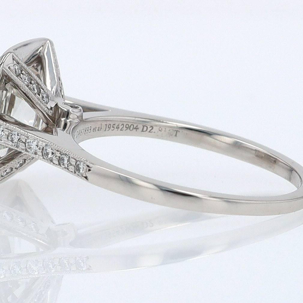 SOLD Tiffany & Co. 2.81 Carat Cushion Diamond Engagement Ring