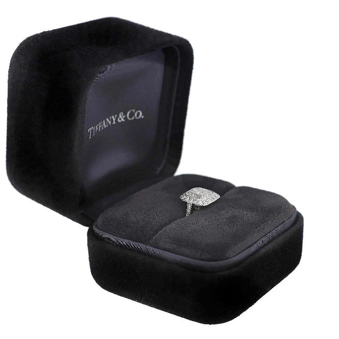 SOLD Tiffany & Co. 2.81 Carat Cushion Diamond Engagement Ring