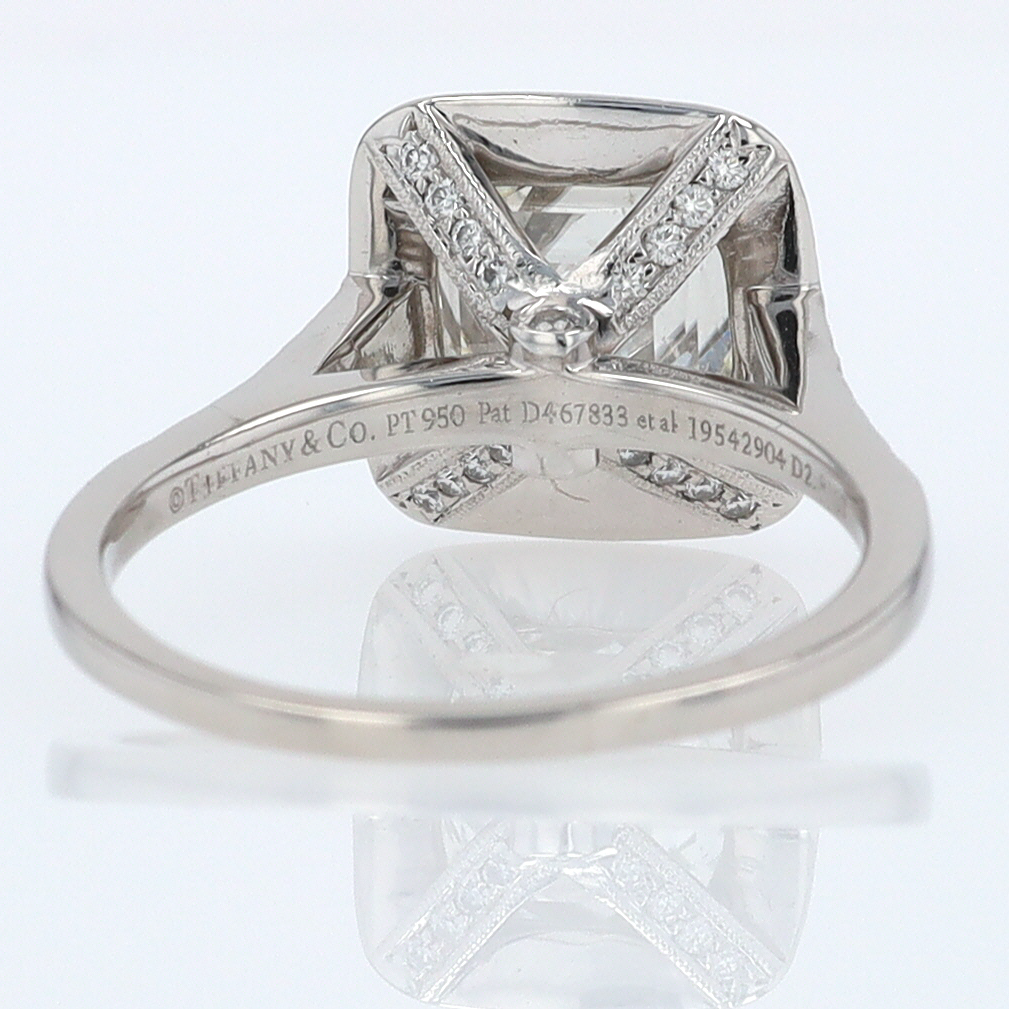 SOLD Tiffany & Co. 2.81 Carat Cushion Diamond Engagement Ring