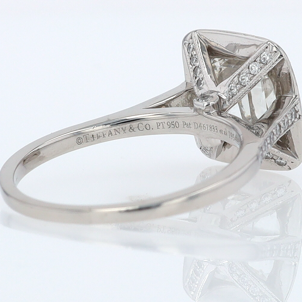 SOLD Tiffany & Co. 2.81 Carat Cushion Diamond Engagement Ring