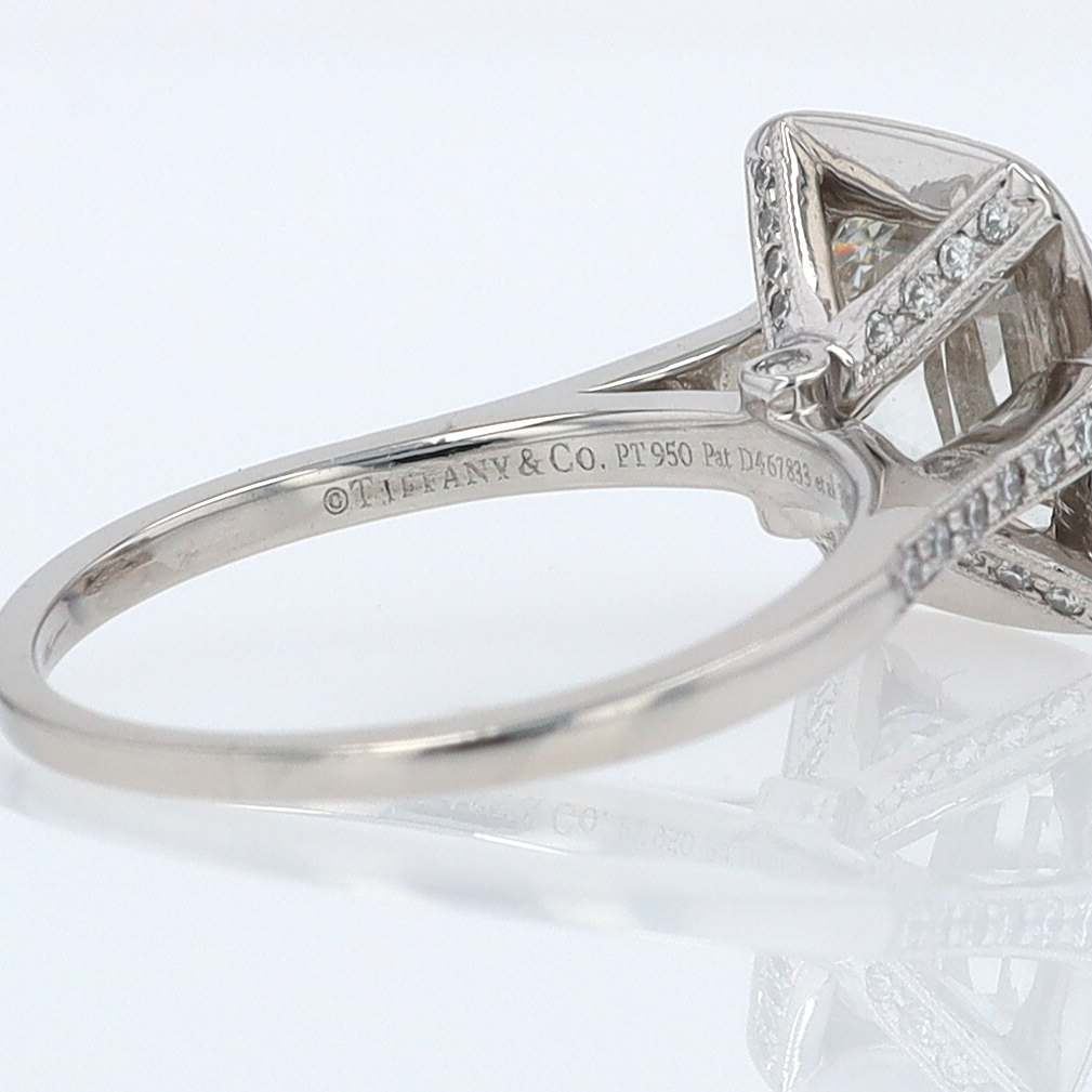 SOLD Tiffany & Co. 2.81 Carat Cushion Diamond Engagement Ring