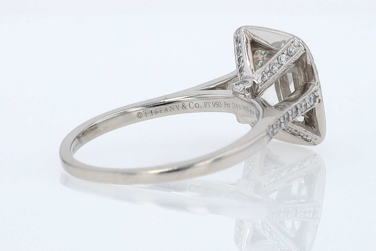 SOLD Tiffany & Co. 2.81 Carat Cushion Diamond Engagement Ring
