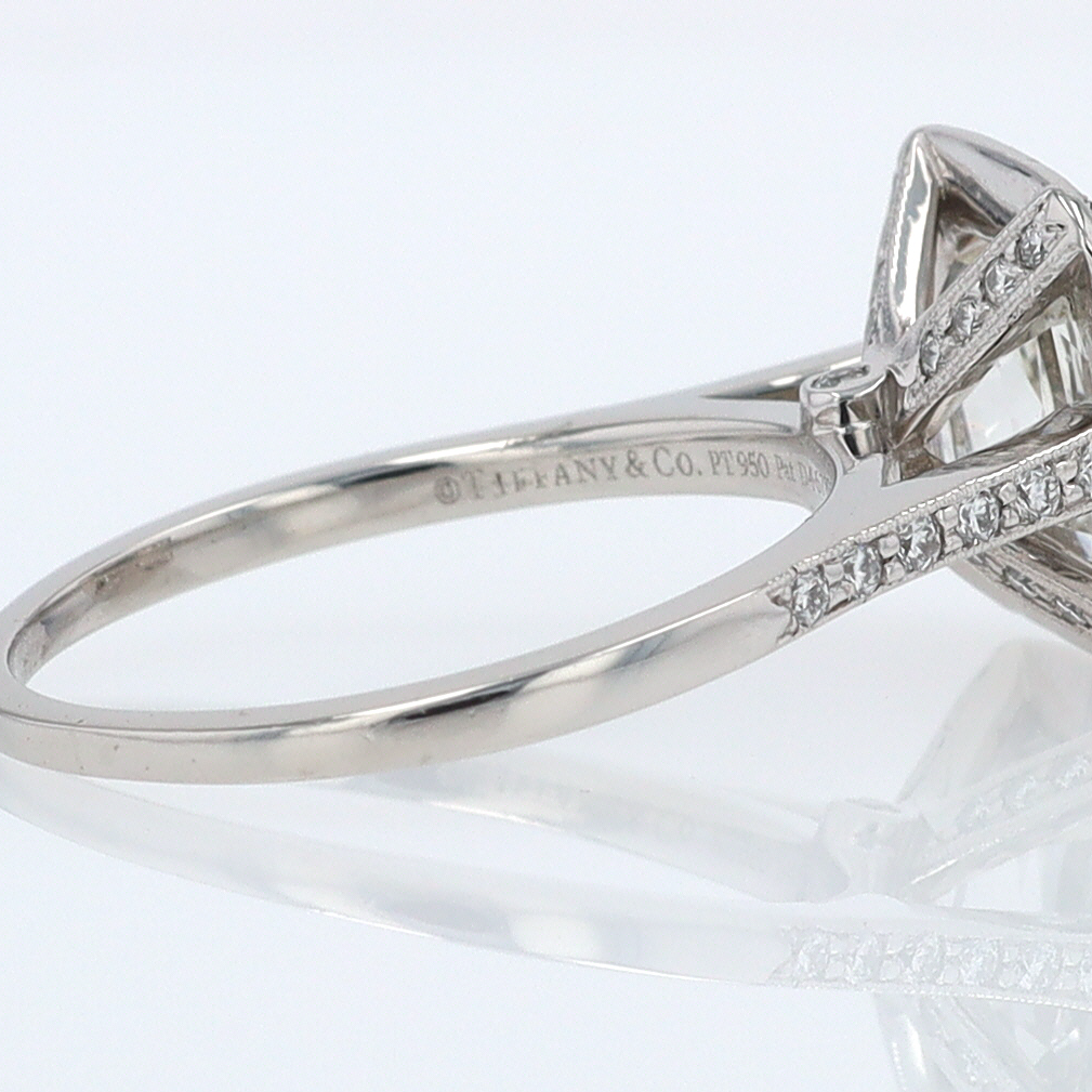 SOLD Tiffany & Co. 2.81 Carat Cushion Diamond Engagement Ring