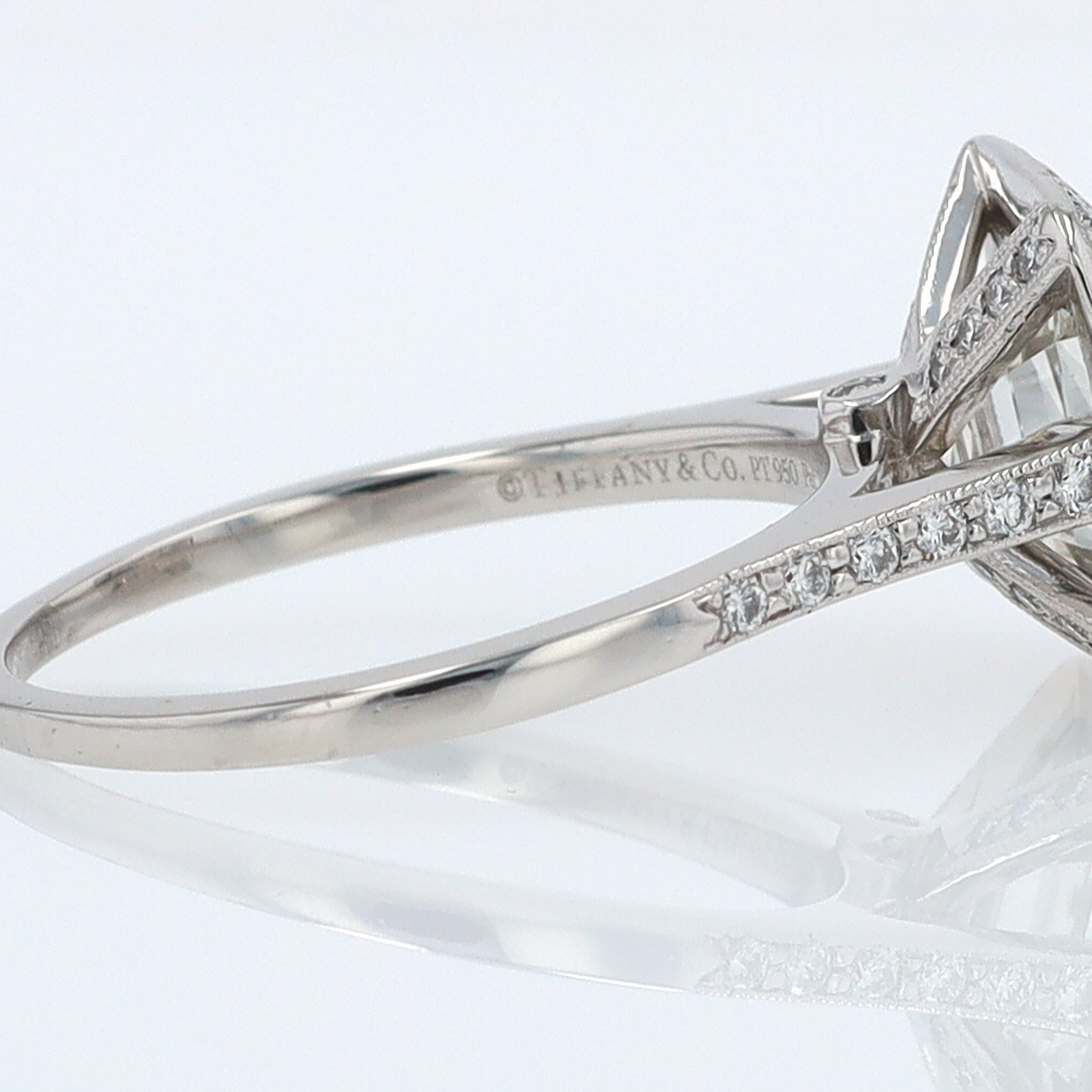 SOLD Tiffany & Co. 2.81 Carat Cushion Diamond Engagement Ring