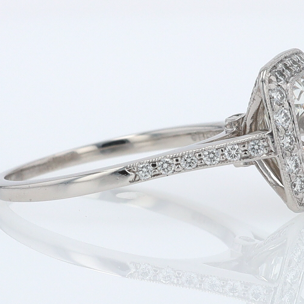 SOLD Tiffany & Co. 2.81 Carat Cushion Diamond Engagement Ring