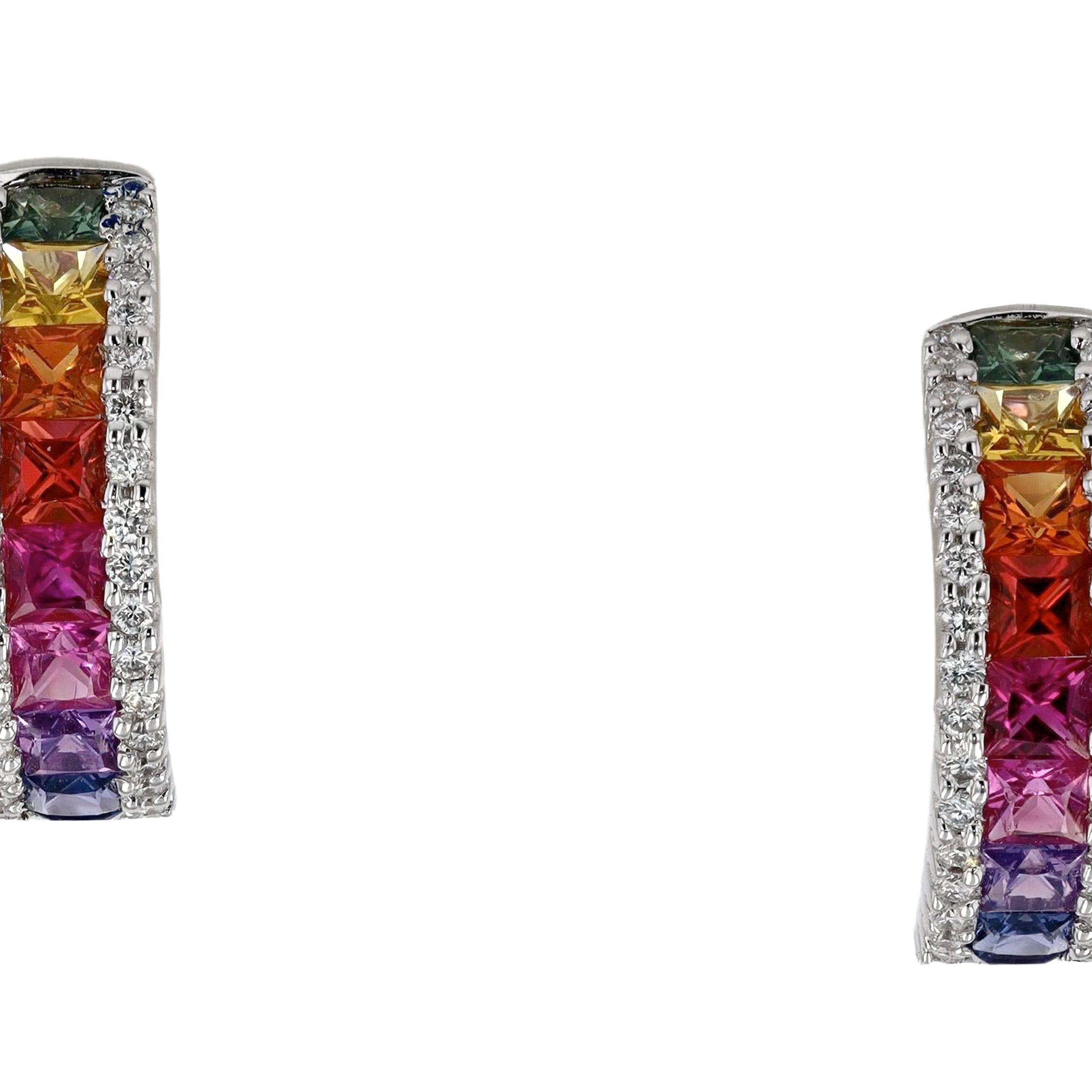 Rainbow Sapphire Earrings