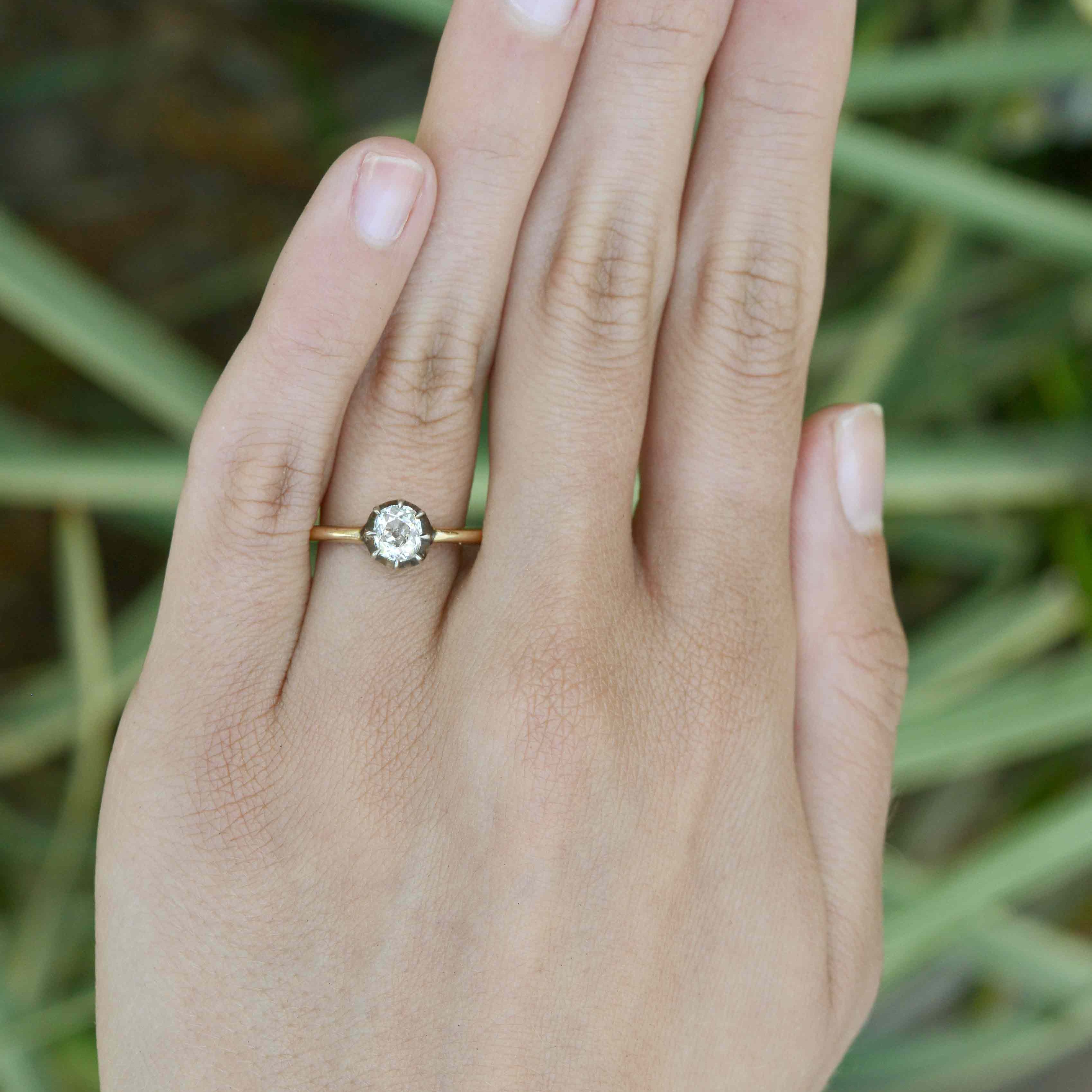 Georgian 1 carat diamond solitaire.