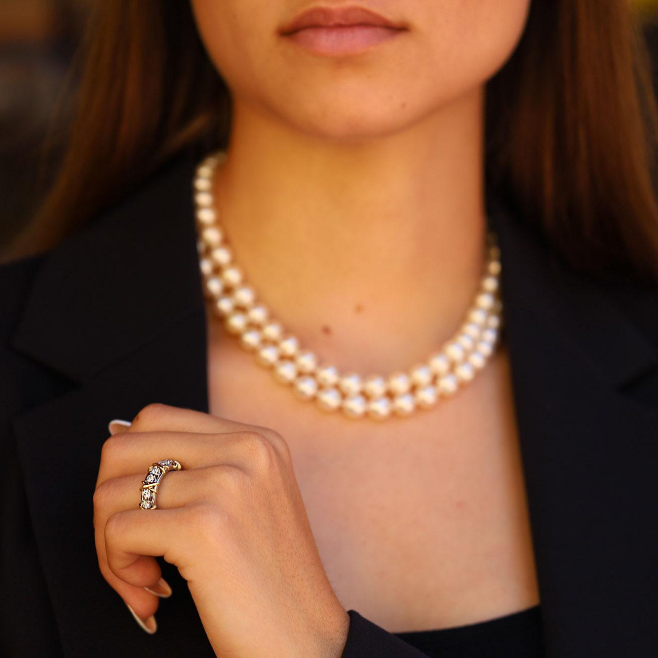 Tiffany & Co Signed Schlumberger Diamond Band Size 7