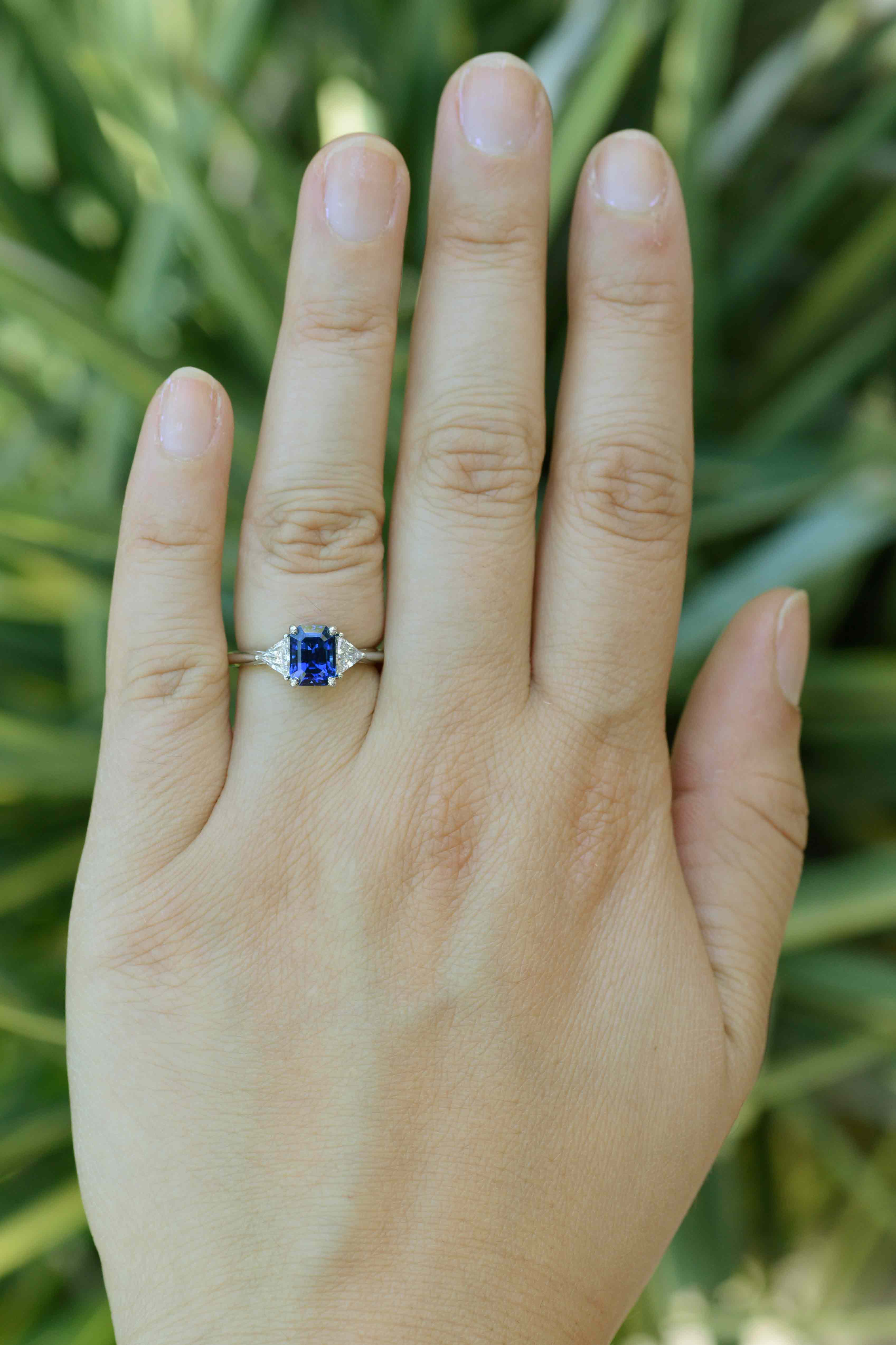 Tiffany & Co. 2.13 Carat Sapphire Engagement Ring