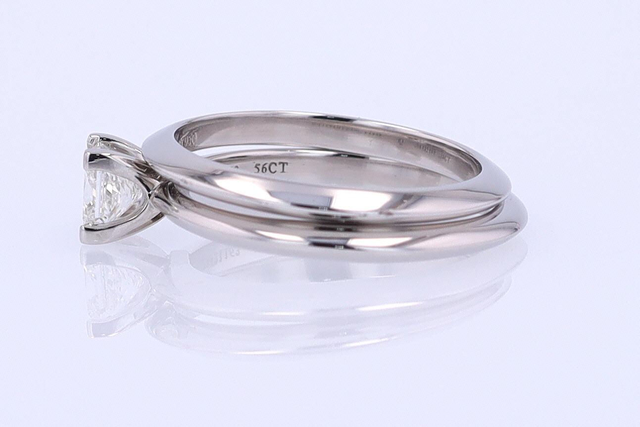 Tiffany & Co. Princess Cut Diamond Engagement Ring & Wedding Band