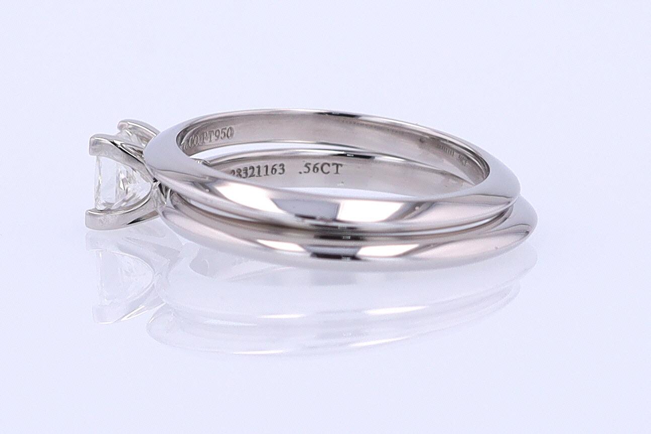 Tiffany & Co. Princess Cut Diamond Engagement Ring & Wedding Band