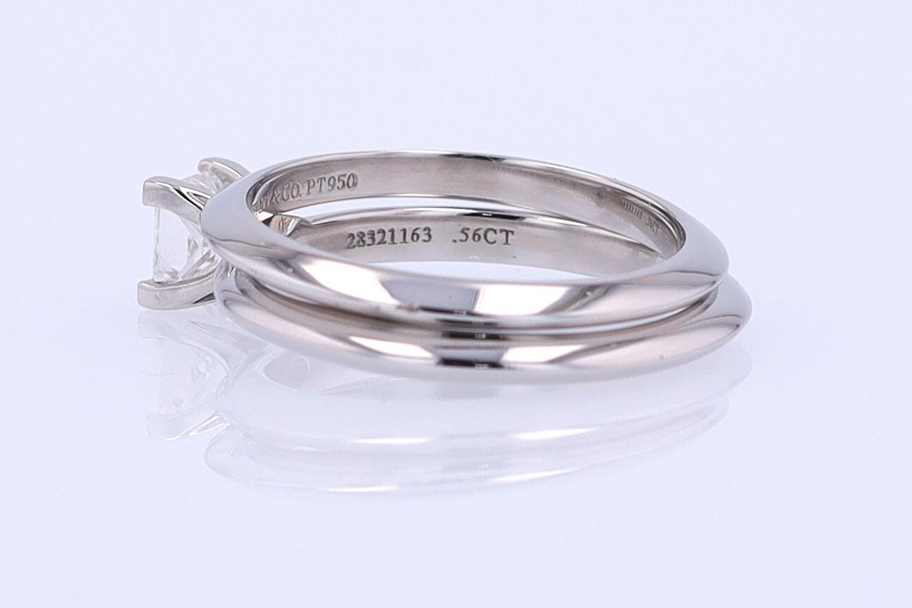 Tiffany & Co. Princess Cut Diamond Engagement Ring & Wedding Band