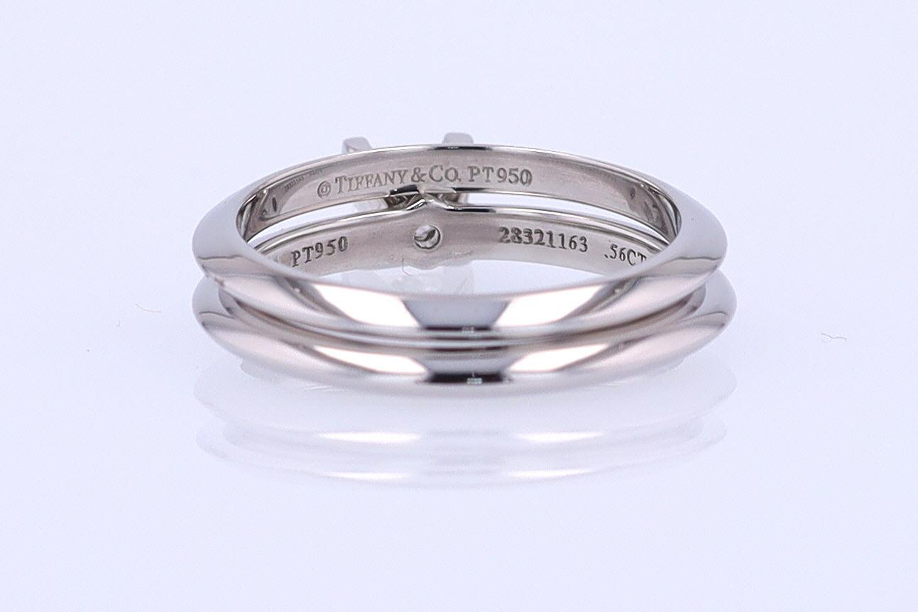 Tiffany & Co. Princess Cut Diamond Engagement Ring & Wedding Band