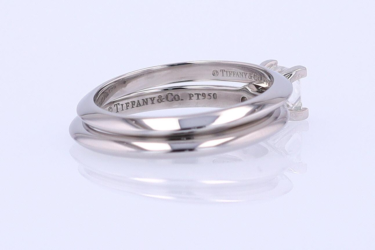 Tiffany & Co. Princess Cut Diamond Engagement Ring & Wedding Band