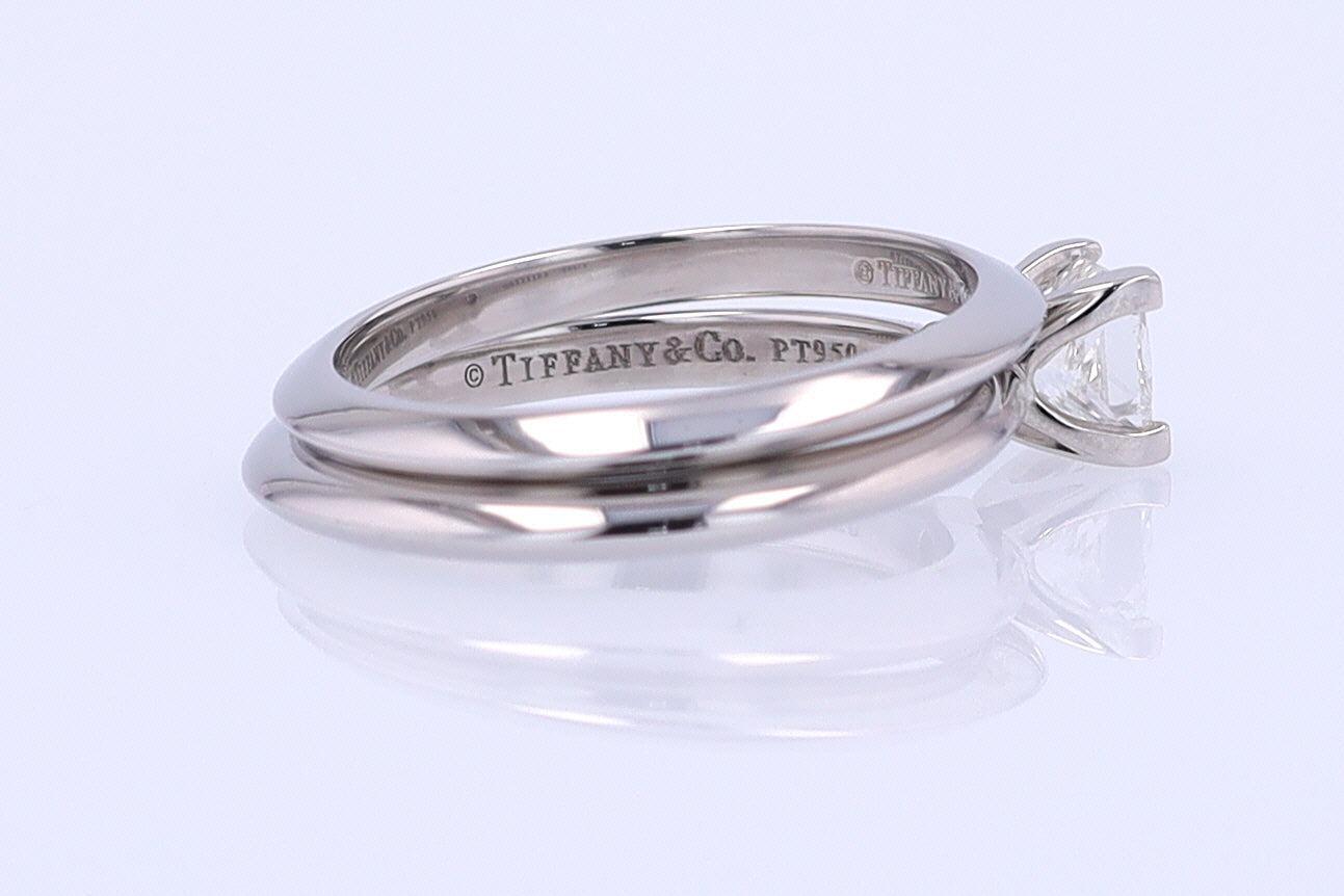 Tiffany & Co. Princess Cut Diamond Engagement Ring & Wedding Band