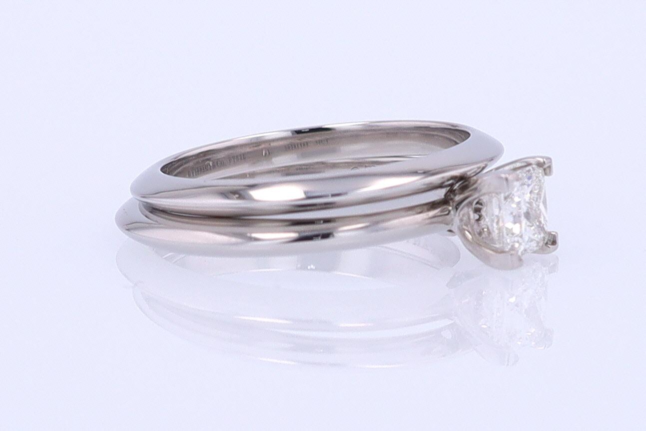 Tiffany & Co. Princess Cut Diamond Engagement Ring & Wedding Band