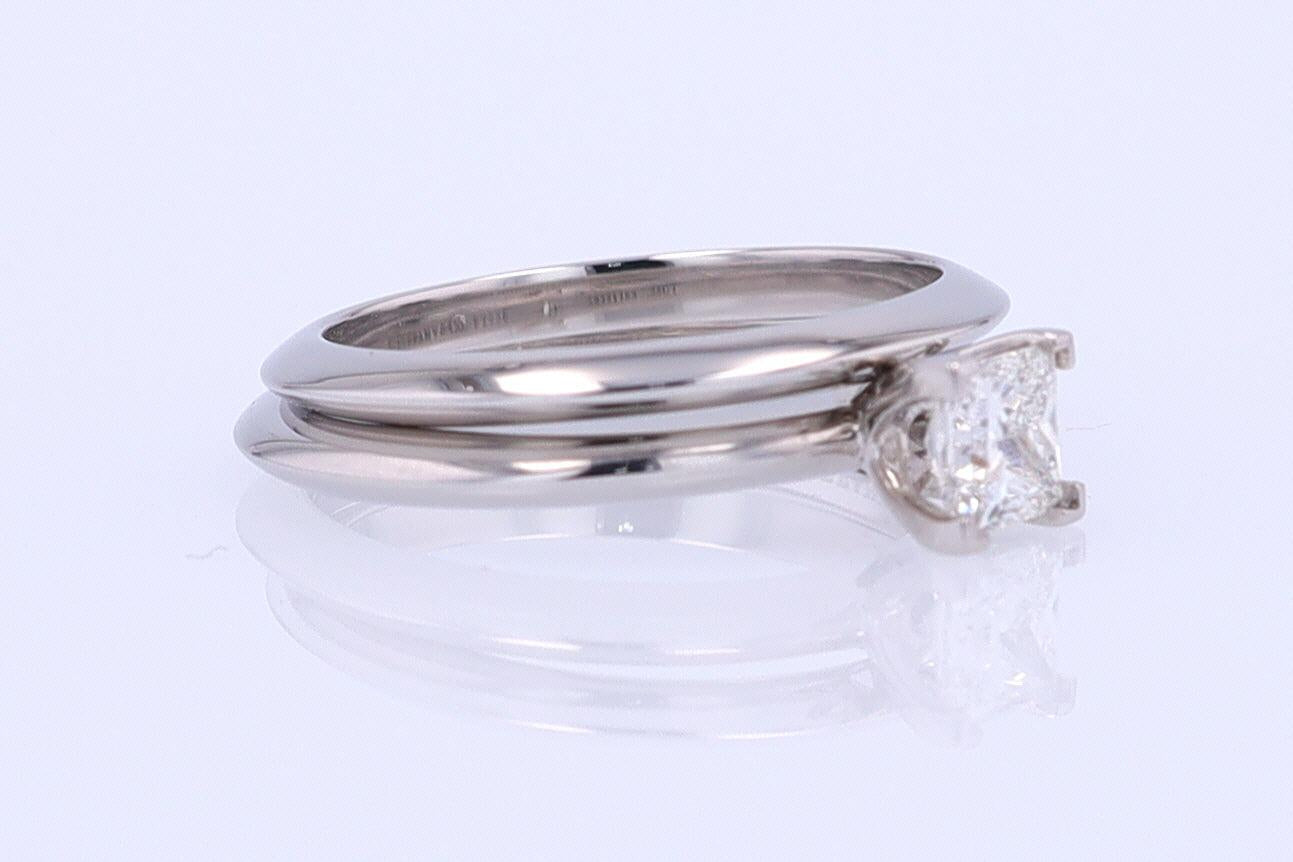 Tiffany & Co. Princess Cut Diamond Engagement Ring & Wedding Band