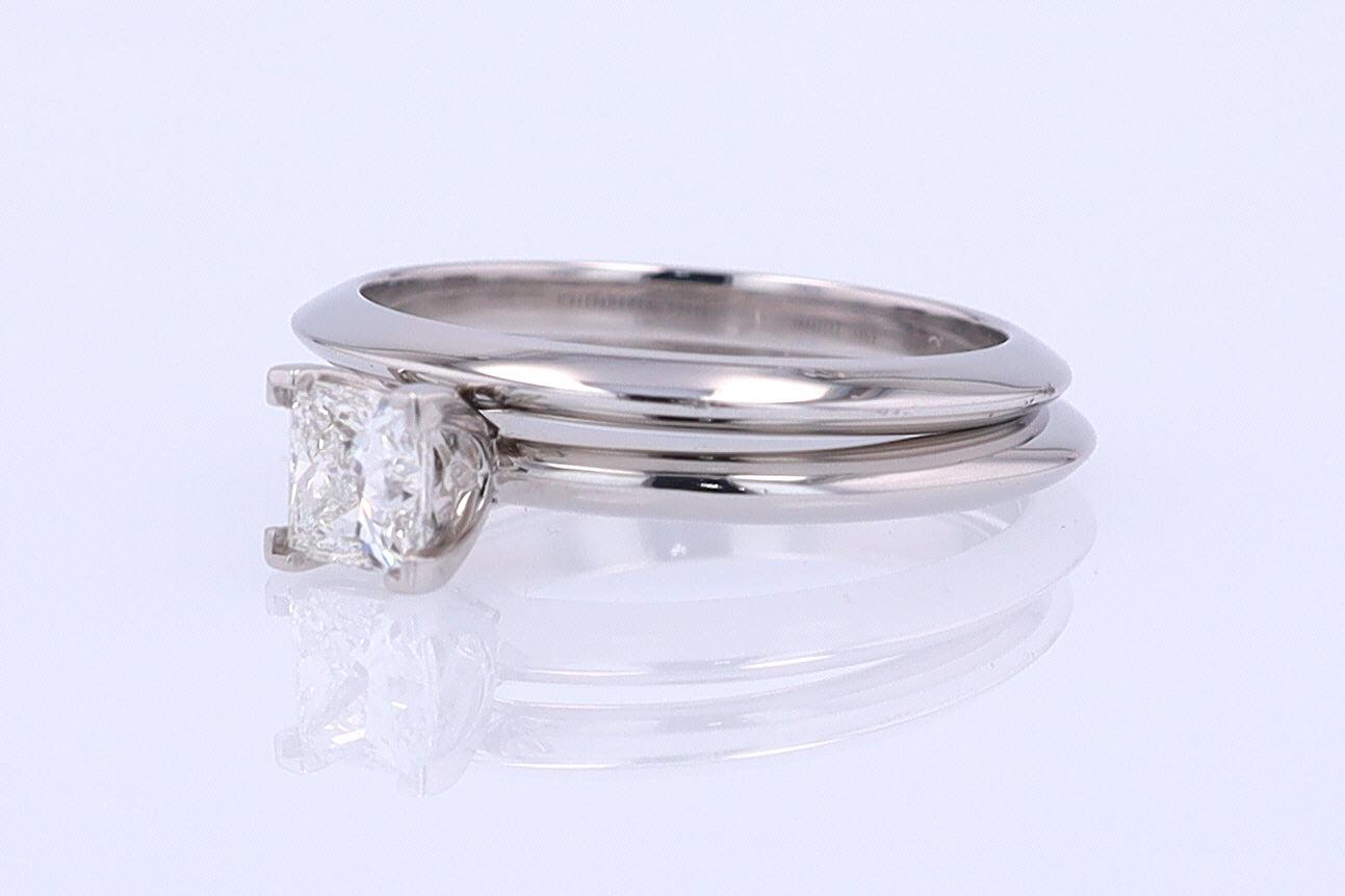 Tiffany & Co. Princess Cut Diamond Engagement Ring & Wedding Band