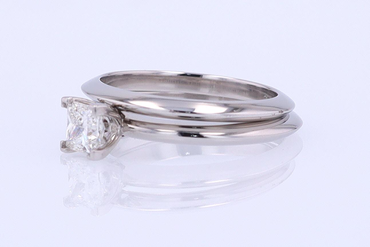 Tiffany & Co. Princess Cut Diamond Engagement Ring & Wedding Band