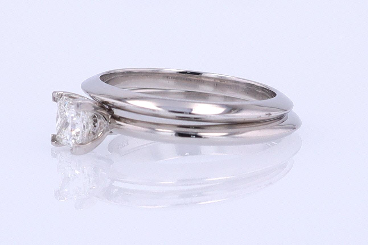 Tiffany & Co. Princess Cut Diamond Engagement Ring & Wedding Band