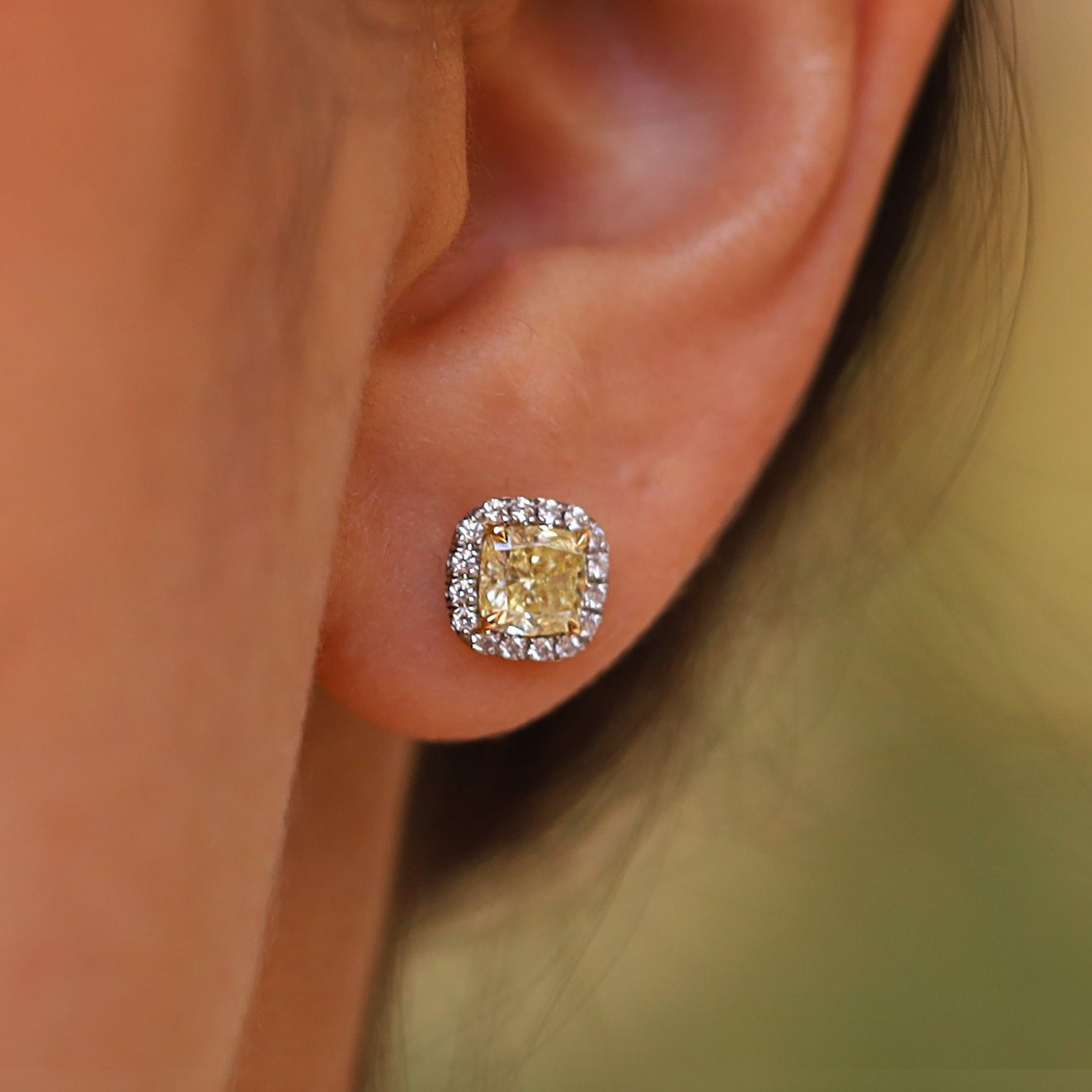 Tiffany & Co. Soleste 1.20 Carat Fancy Yellow Diamond Earrings