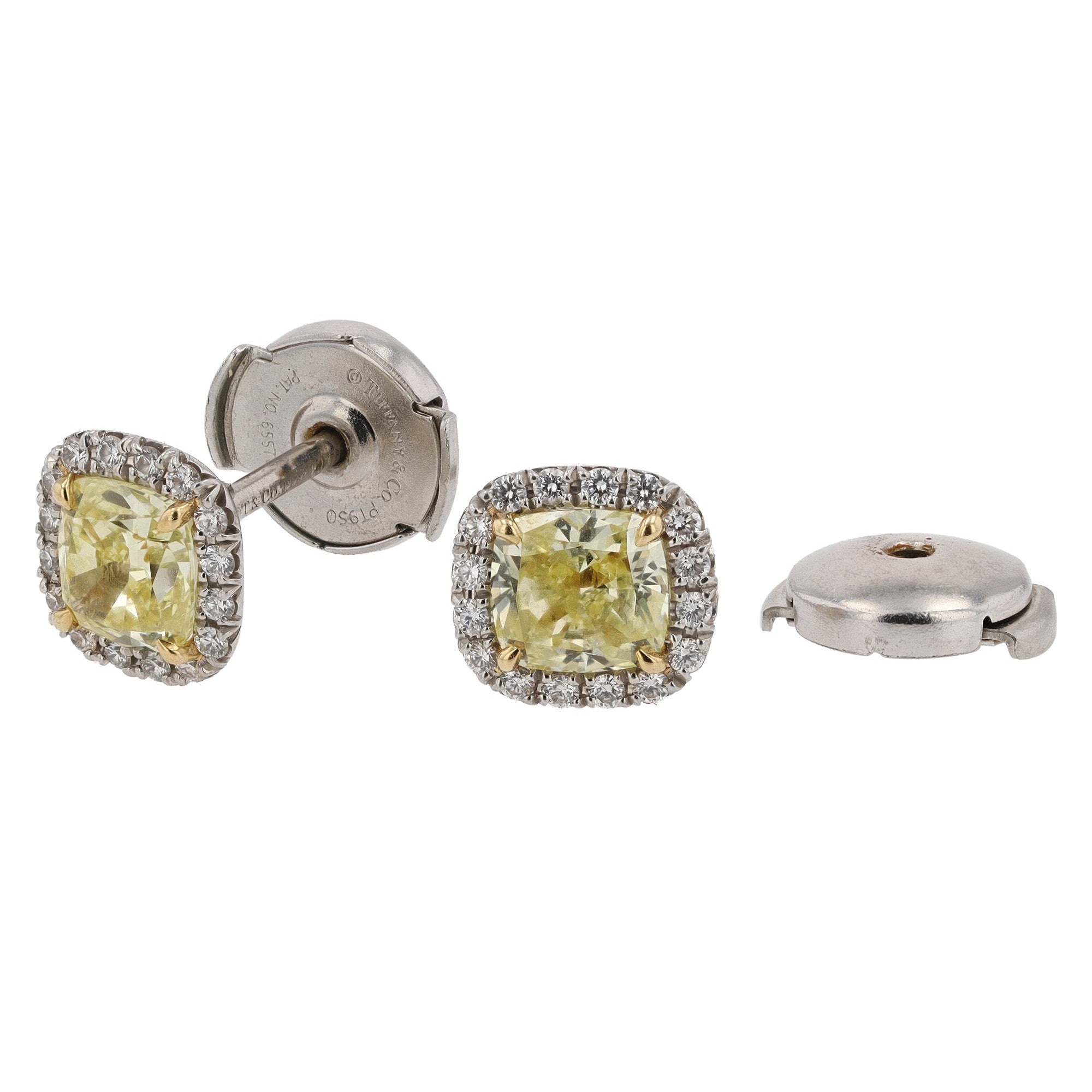 Tiffany & Co. Soleste 1.20 Carat Fancy Yellow Diamond Earrings
