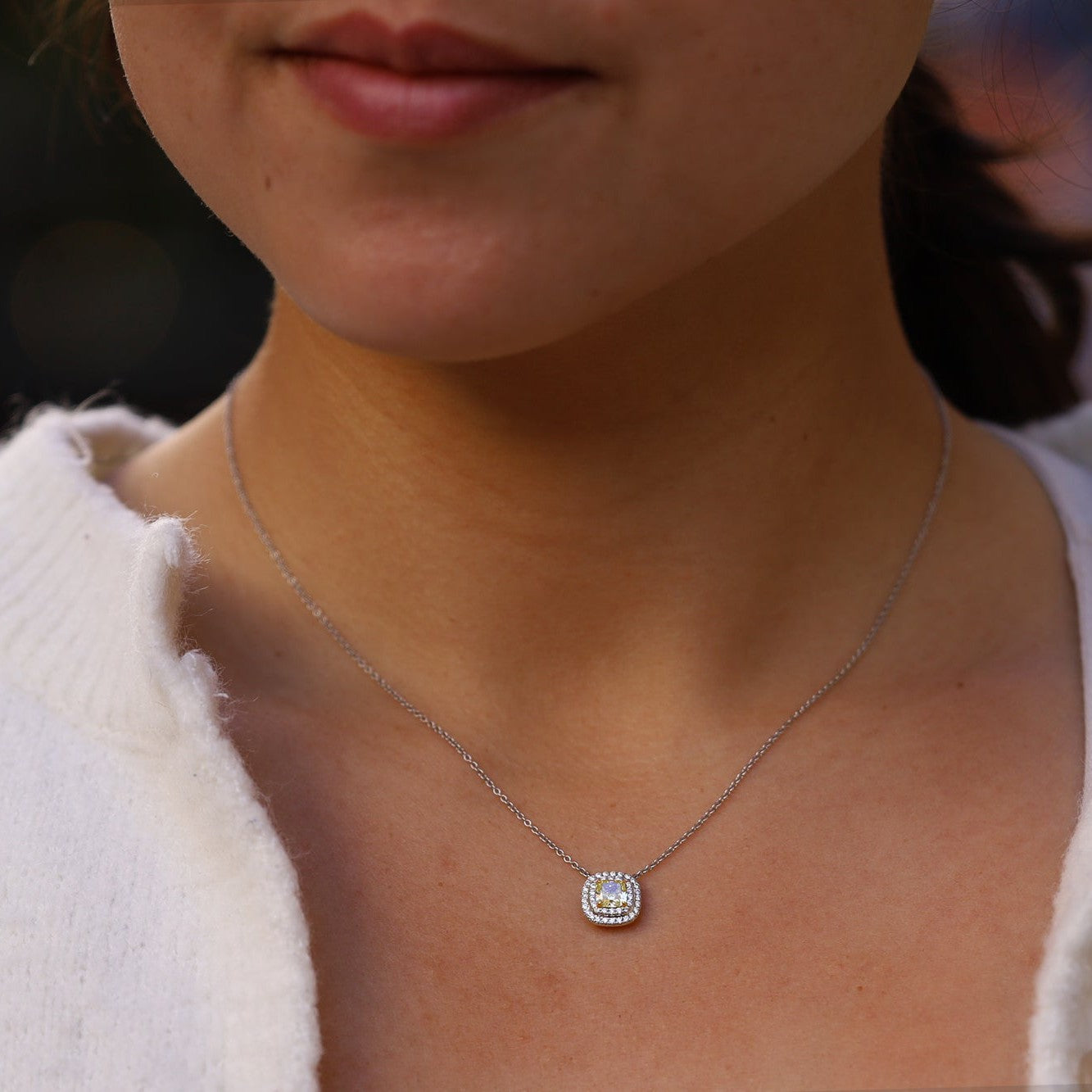 Tiffany & Co. Soleste Fancy Intense Yellow Diamond Pendant Necklace