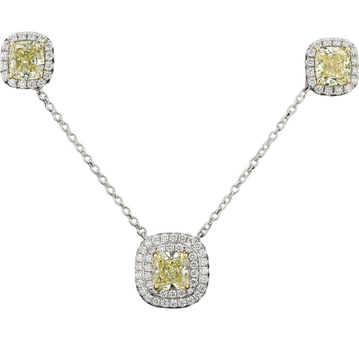 Tiffany & Co. Soleste Fancy Intense Yellow Diamond Pendant Necklace